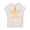 Adidas, Maglietta Donna Big Trefoil Tee, White/real Gold