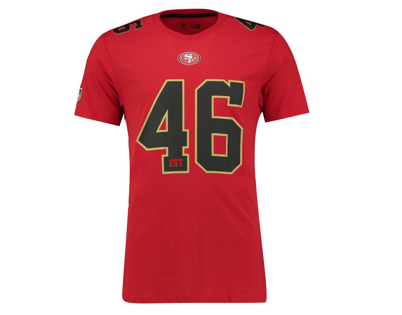 New Era, Maglietta Uomo Nfl Number Classic Tee Saf49e, Rosso/nero