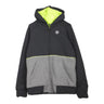 Dolly Noire, Felpa Cappuccio Zip Uomo Pittura, Black/fluo Green/grey