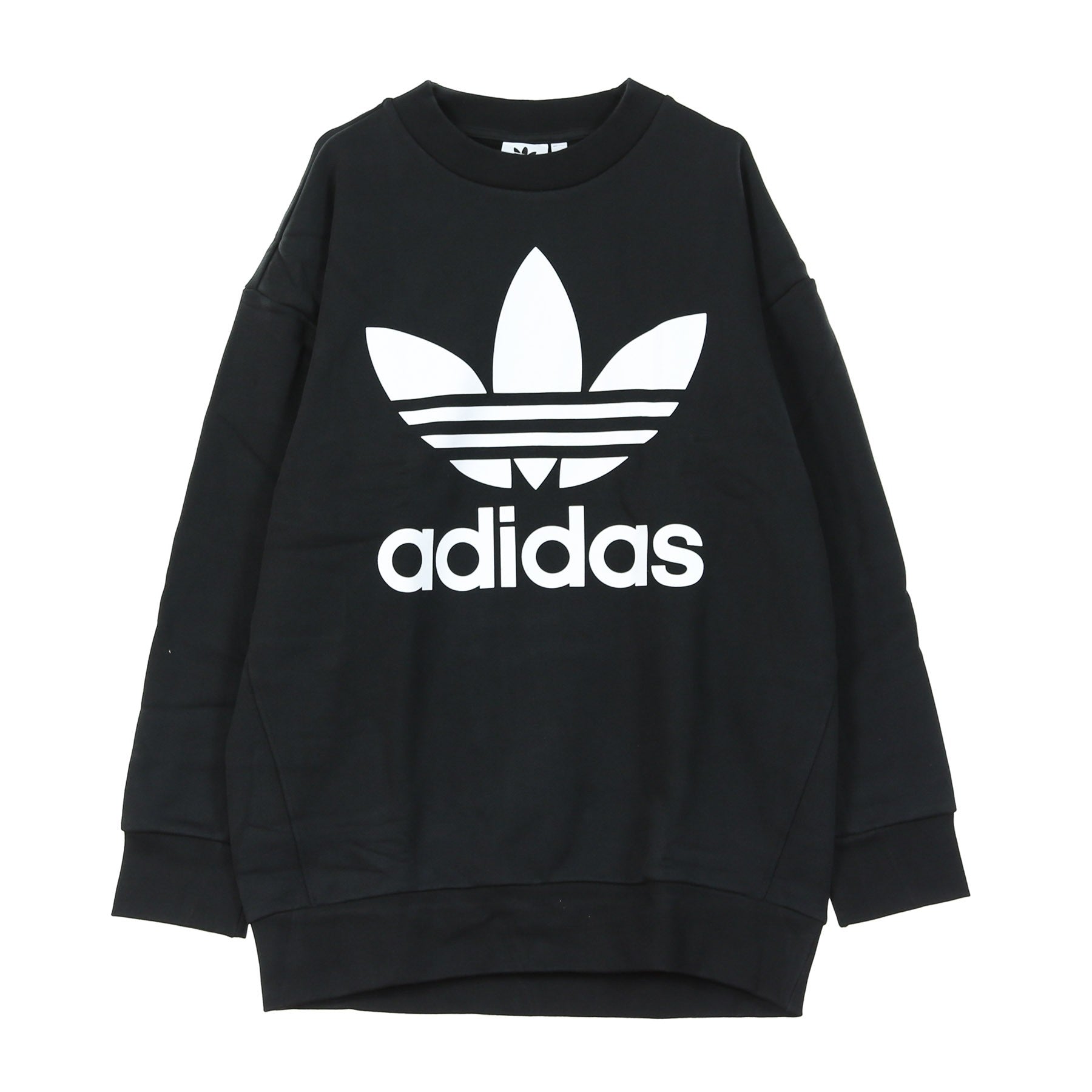 Adidas, Felpa Girocollo Uomo Tref Over Crew, Black/white