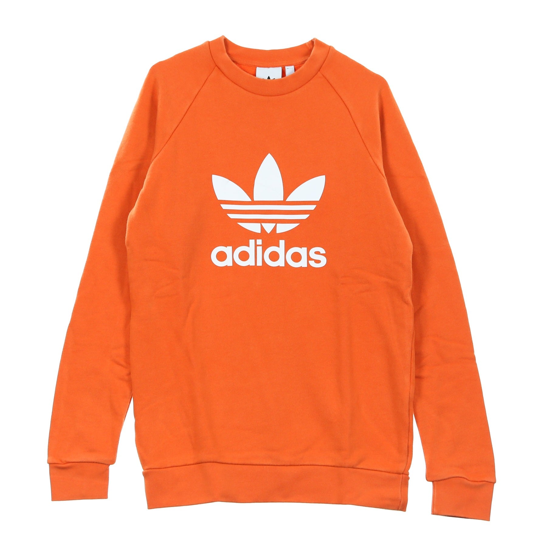 Adidas, Felpa Girocollo Uomo Trefoil Crew, Craft Orange