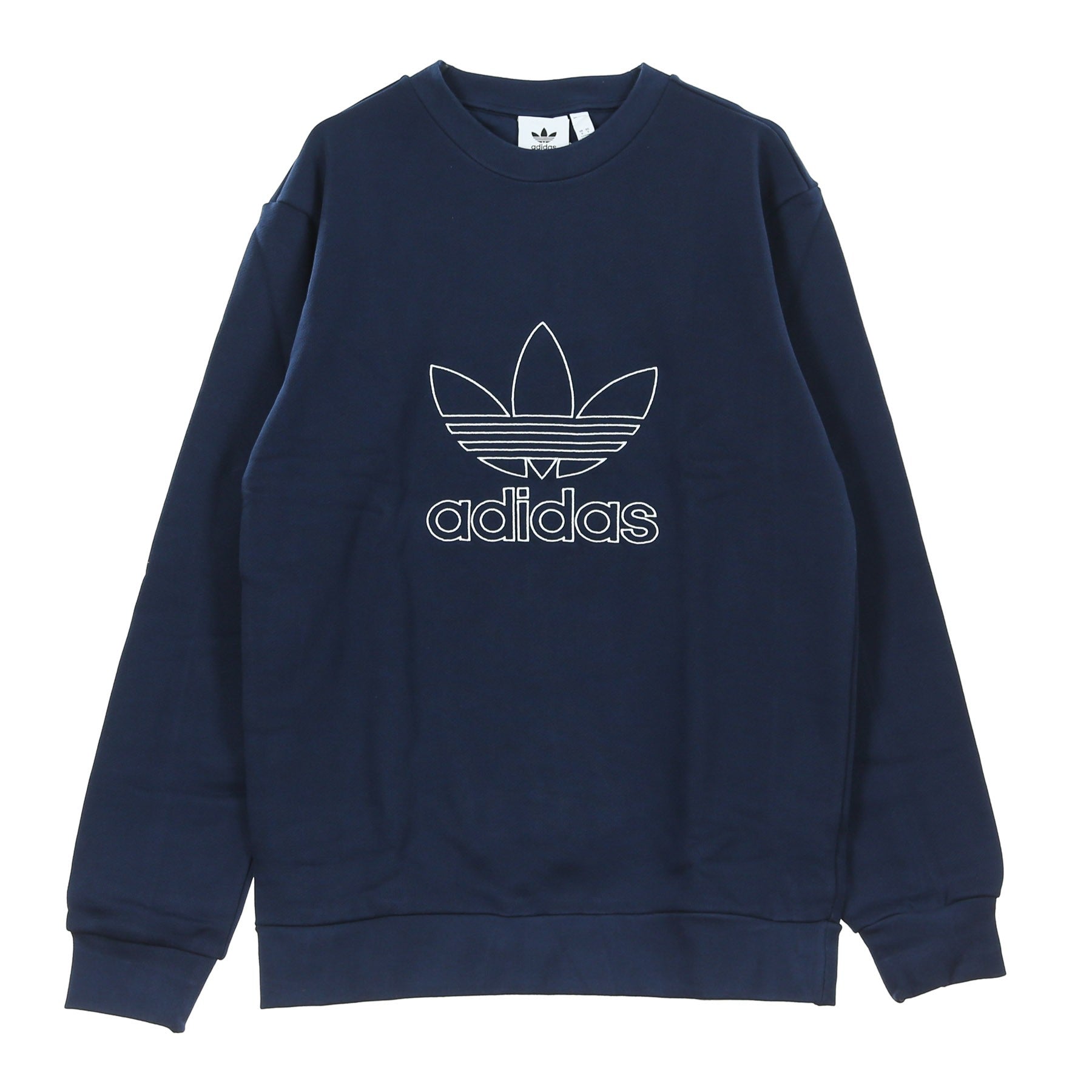 Adidas, Felpa Girocollo Uomo Outline Crew, Collegiate Navy