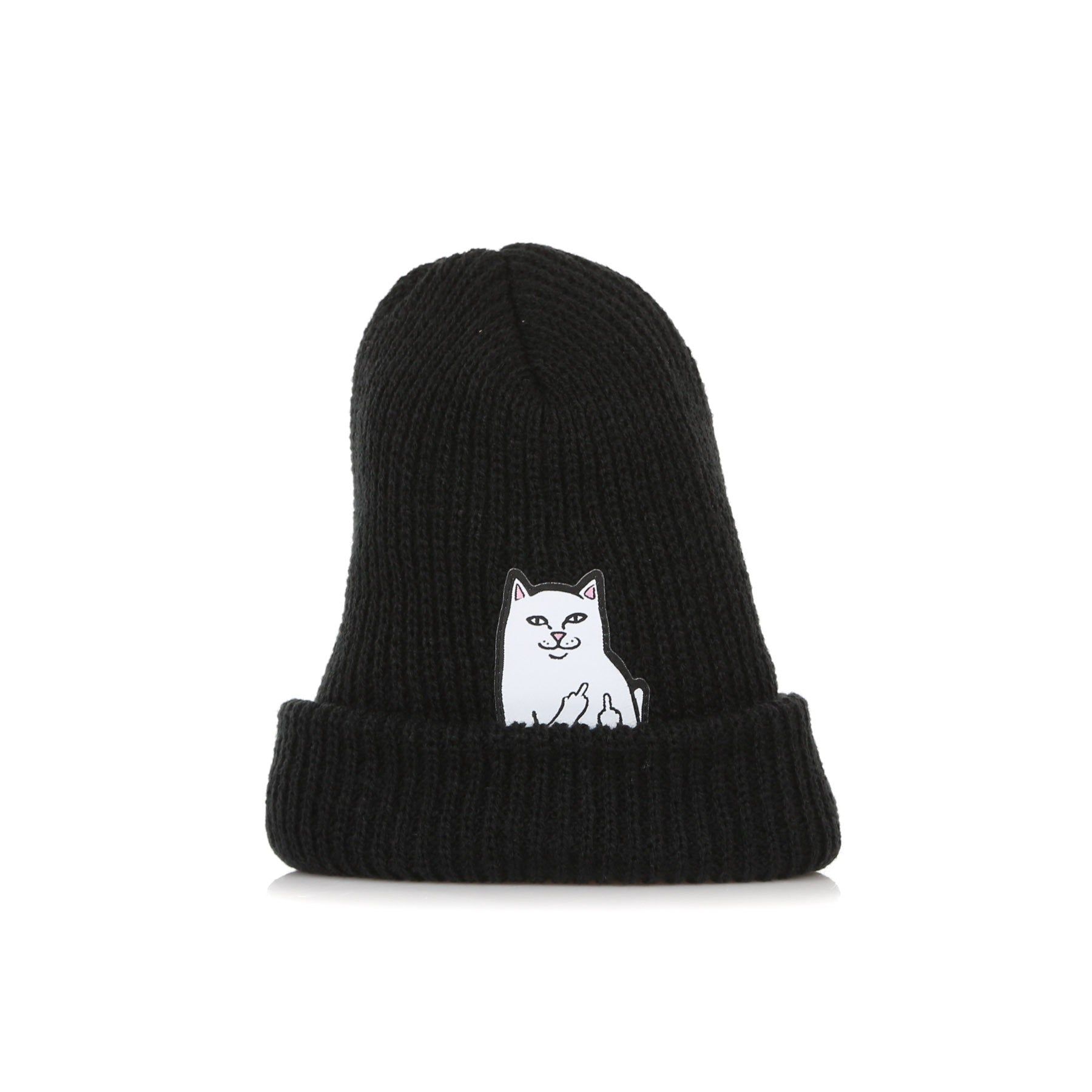 Lord Nermal Ribbed Beanie Schwarze Herrenmütze