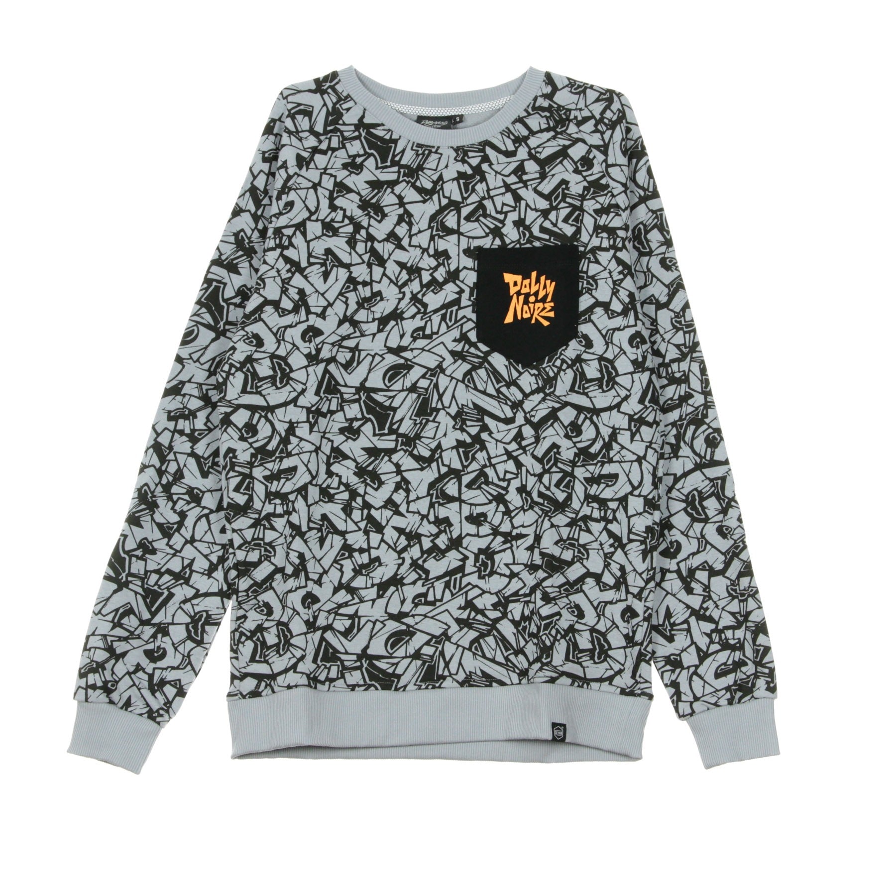 Dolly Noire, Felpa Girocollo Uomo Rocks Pattern Crew, Grey/black