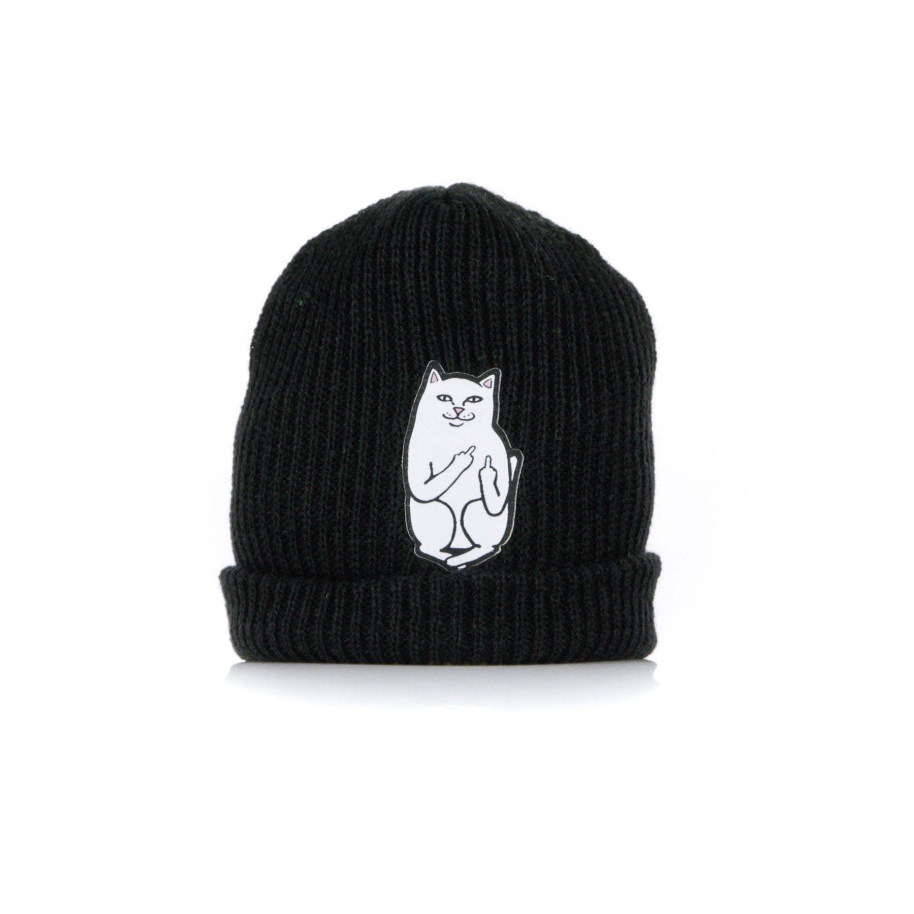 Lord Nermal Ribbed Beanie Schwarze Herrenmütze