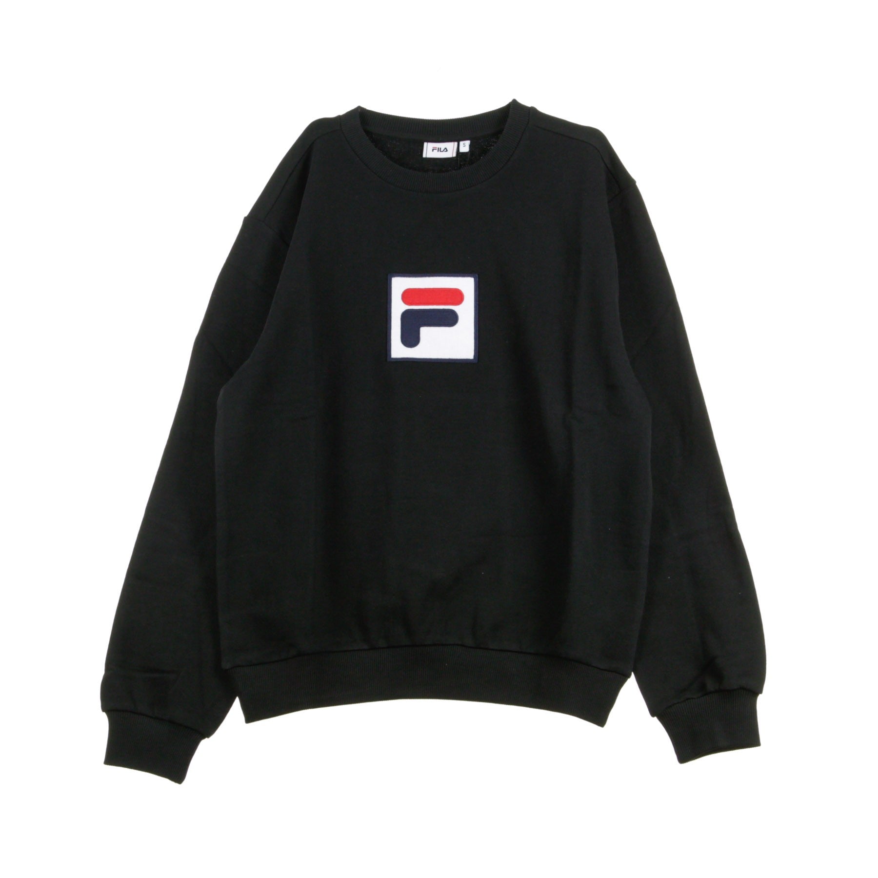 Fila, Felpa Girocollo Uomo Rian Crew, Black