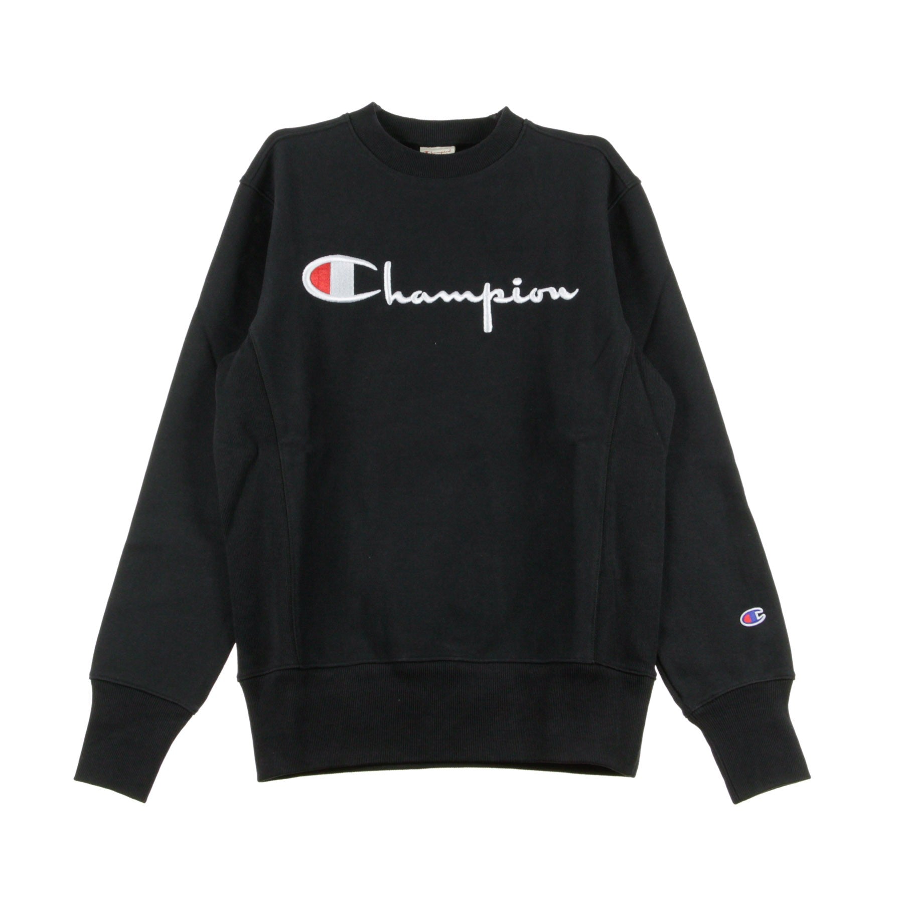 Champion, Felpa Girocollo Uomo Crewneck Sweatshirt, Black