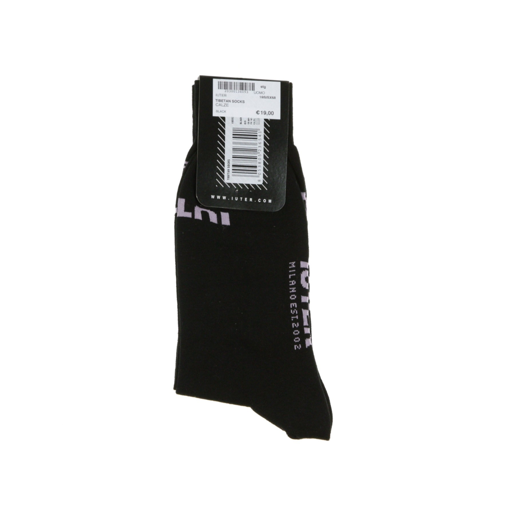 Medium Men's Sock Tibetan Socks Black