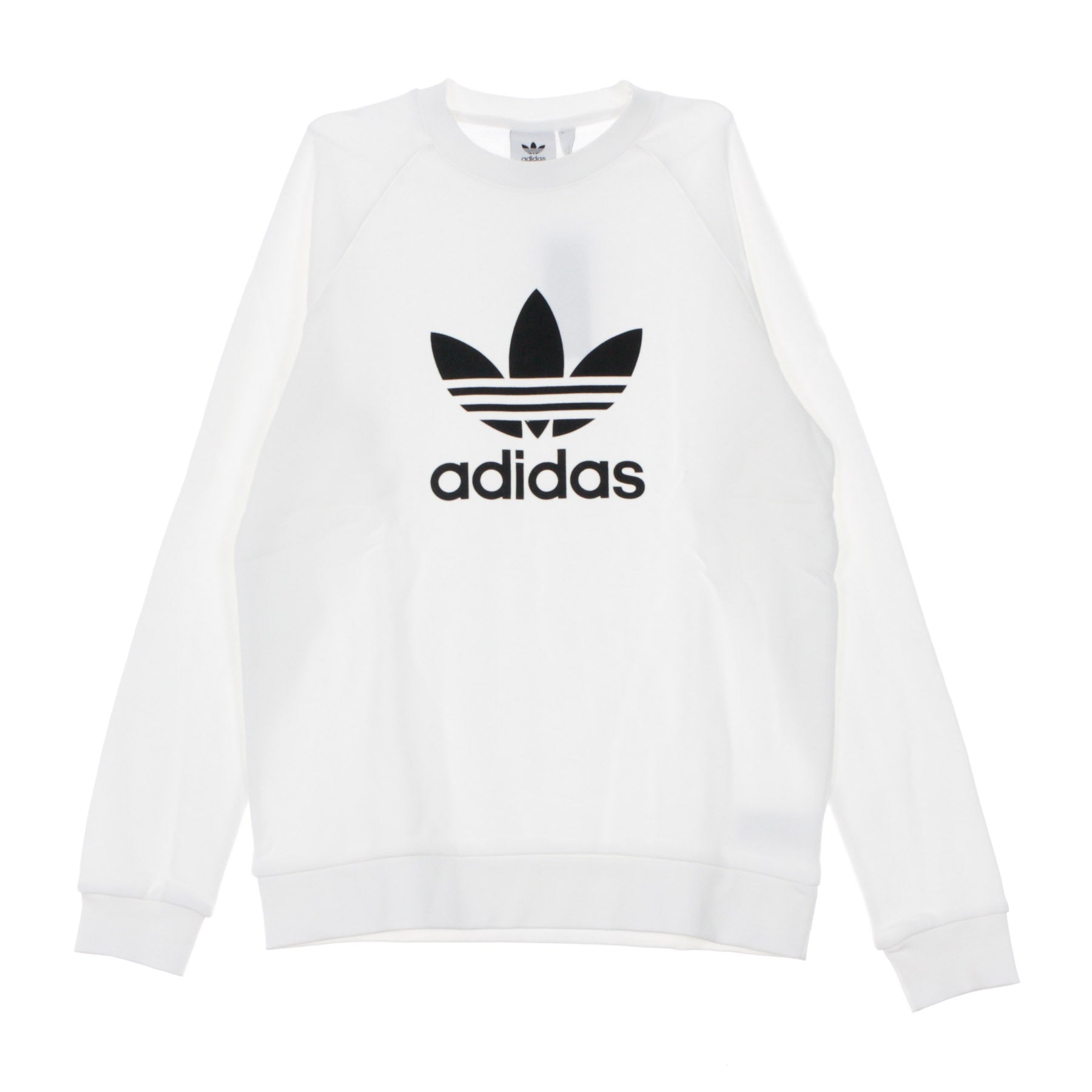 Adidas, Felpa Girocollo Uomo Trefoil Crew, White