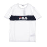 Fila, Maglietta Uomo Nolan Dropped Shoulder, Bright White/black Iris