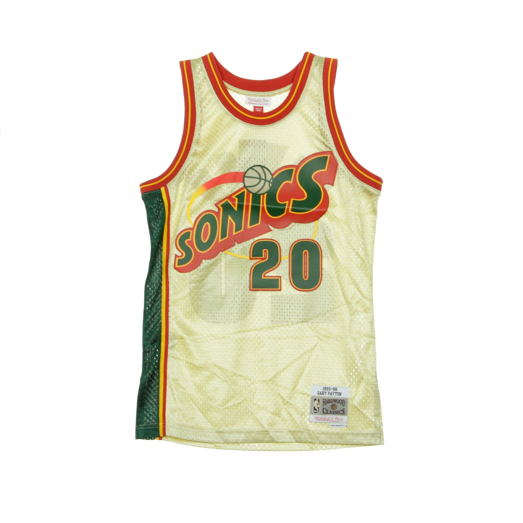 Men's Basketball Tank Top Nba Swingman Jersey Gary Payton No.20 1995-96 Seasup Gold Gold/otc