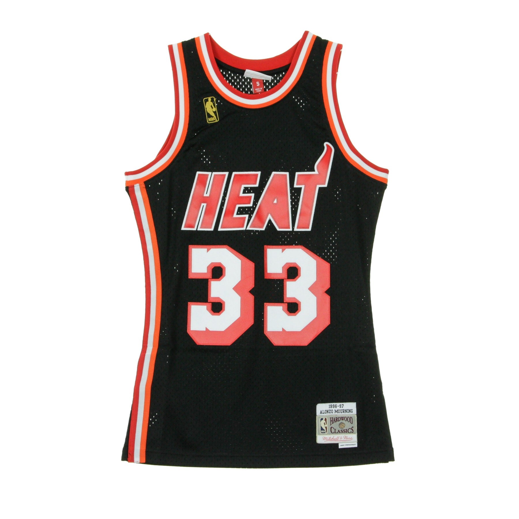 Men's Basketball Tank Top Nba Swingman Jersey Alonzo Mourning No 33 1996-97 Miahea Road Original Team Colors