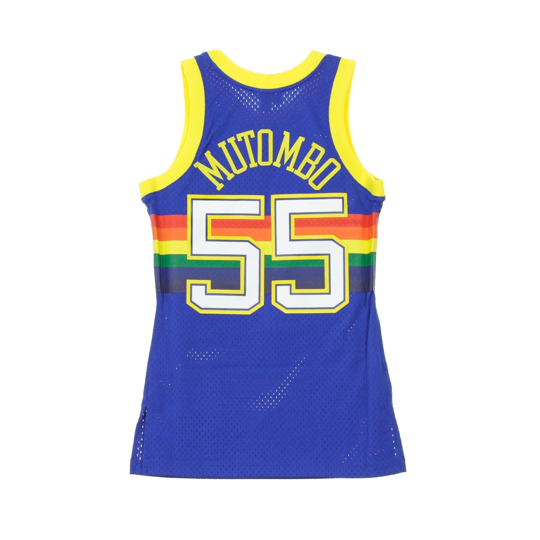 Mitchell & Ness, Canotta Basket Uomo Nba Swingman Jersey Hardwood Classics No 55 Dikembe Mutombo 1991-92 Dennug Road, 