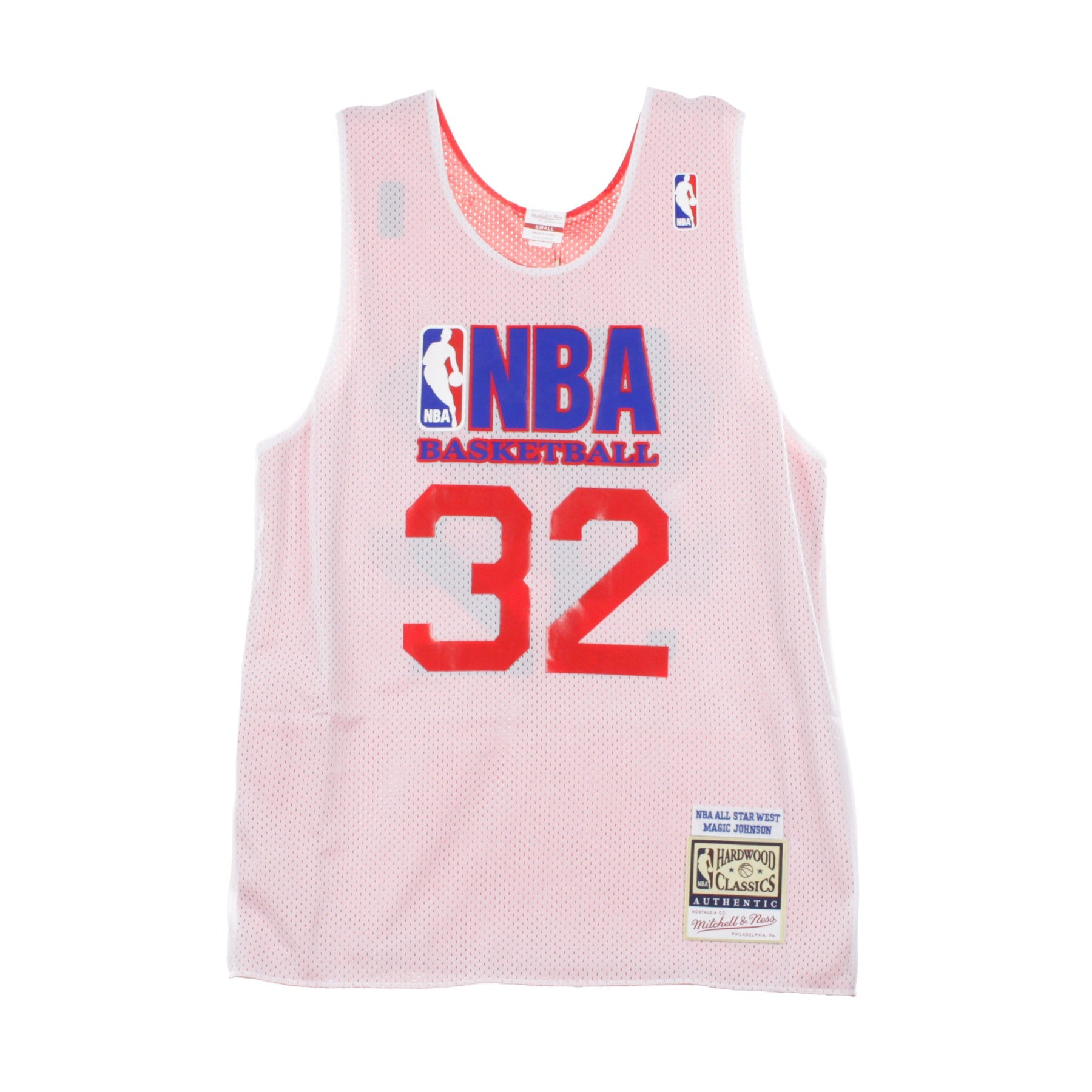 Mitchell & Ness, Canotta Basket Uomo Reversible Practice Jersey No.32 Magic Johnson All Star Game East 1991, Original Team Colors