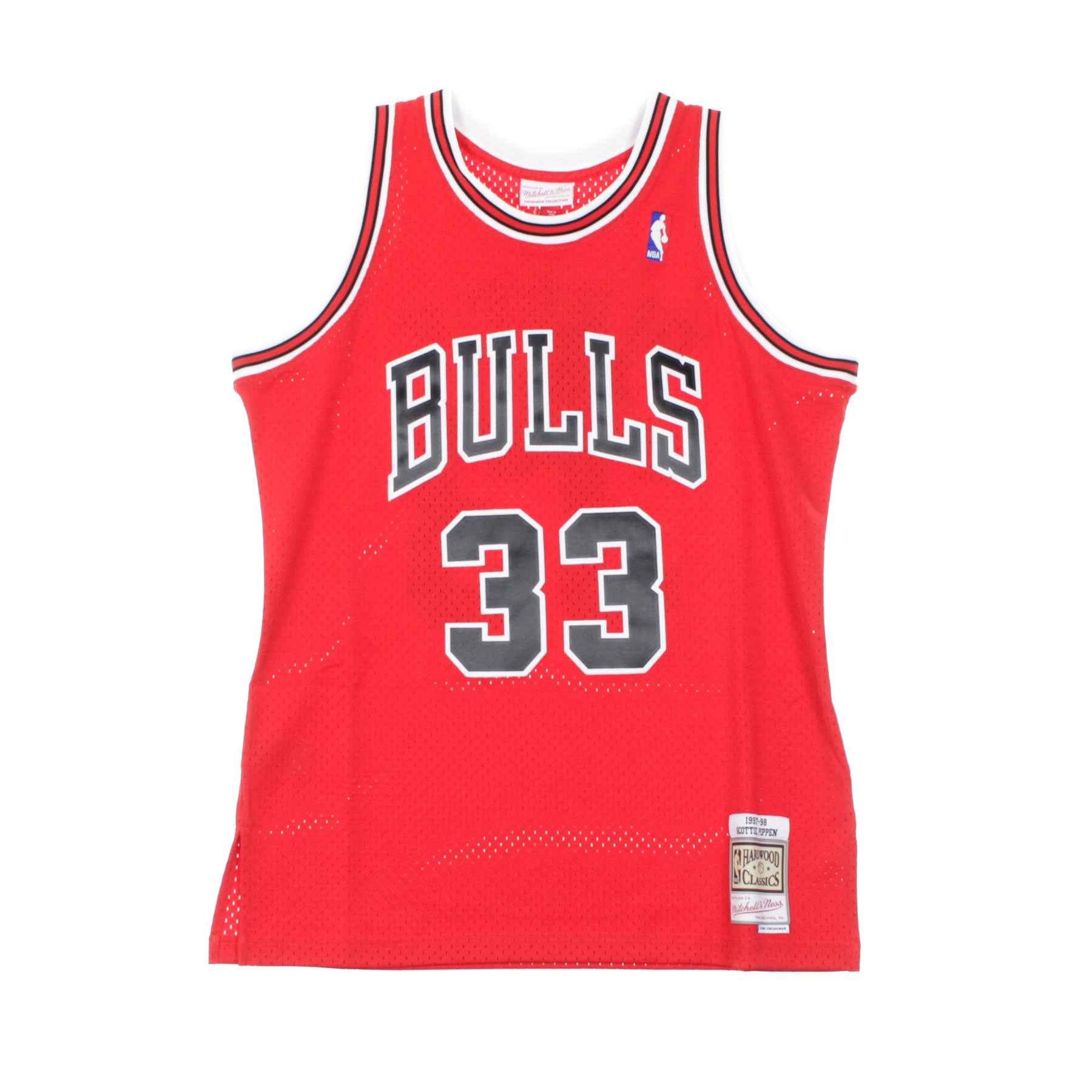 Mitchell & Ness, Canotta Basket Uomo Nba Swingman Jersey No 33 Scottie Pippen 1997-98 Chibul Road, Original Team Colors