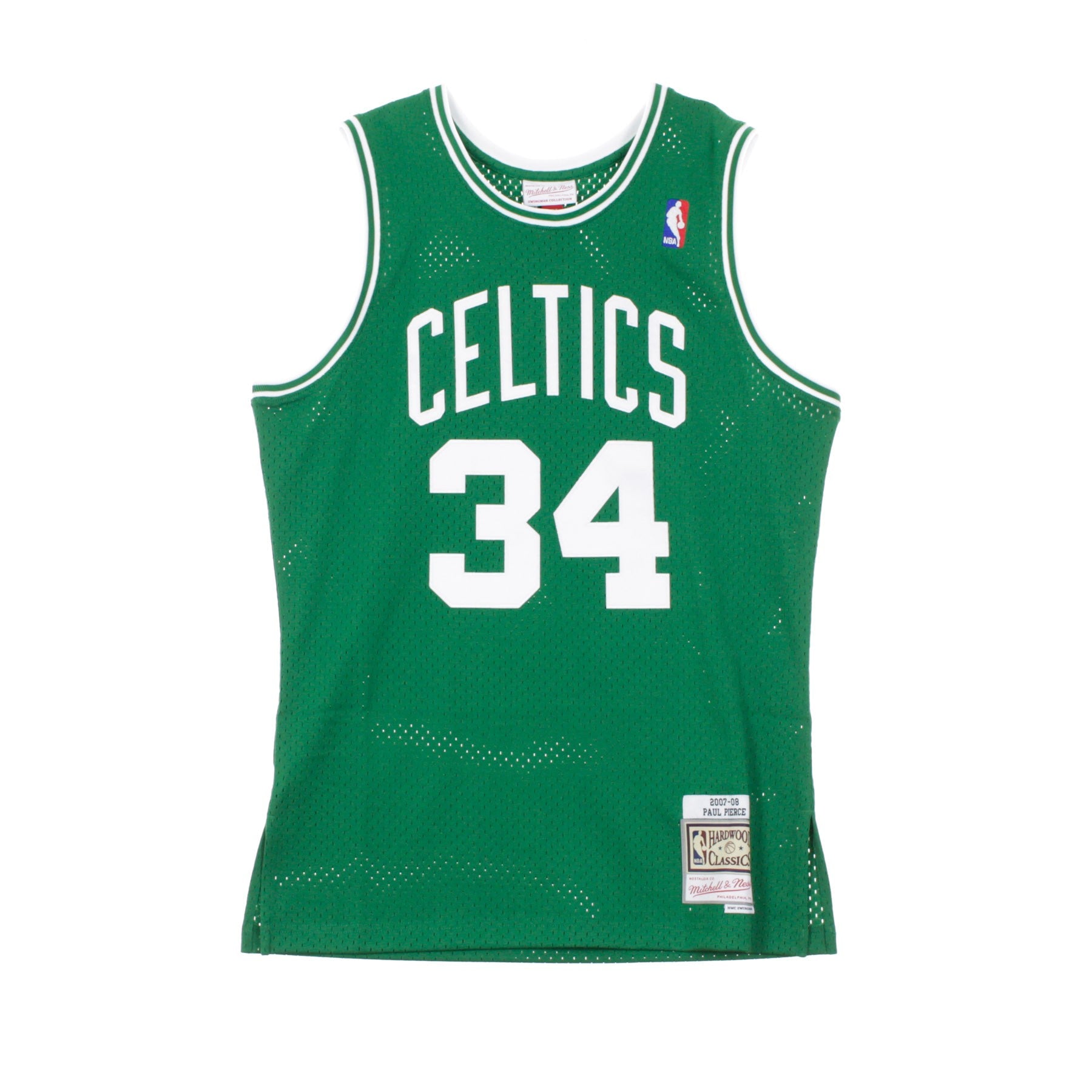 Mitchell & Ness, Canotta Basket Uomo Nba Swingman Jersey Hardwood Classics No 34 Paul Pierce 2007-08 Boscel Road, Original Team Colors