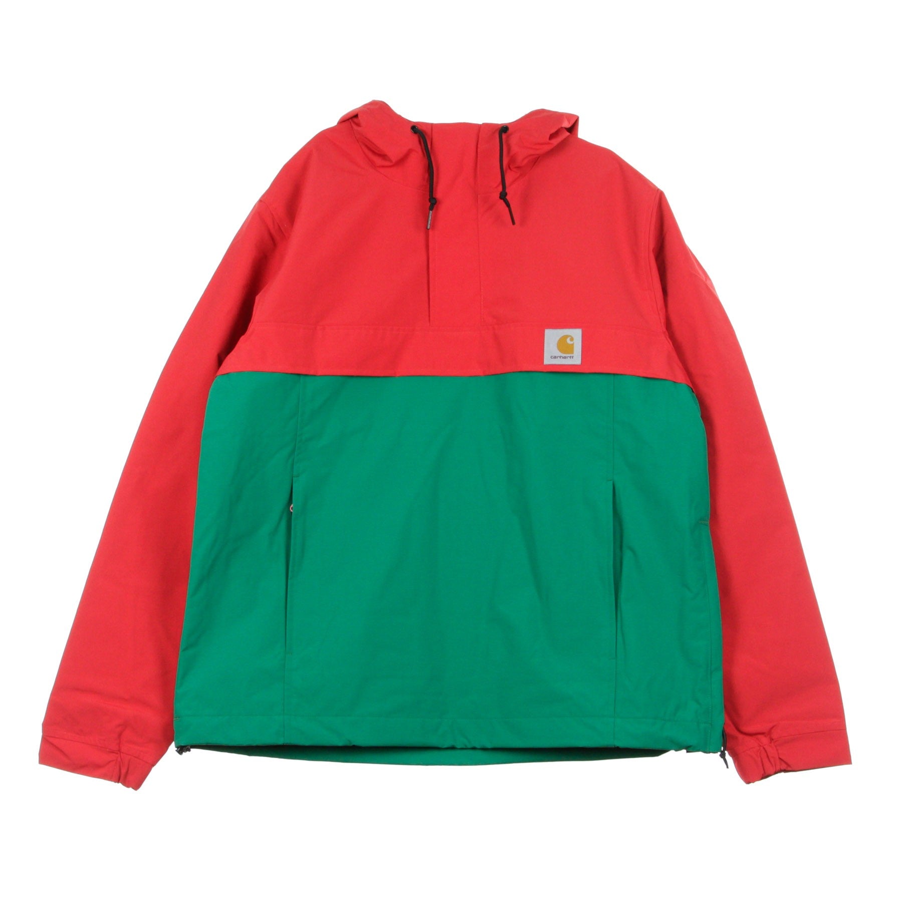 Carhartt Wip, Giacca A Vento Infilabile Uomo Nimbus Two Tone Pullover, Cardinal/dragon Green