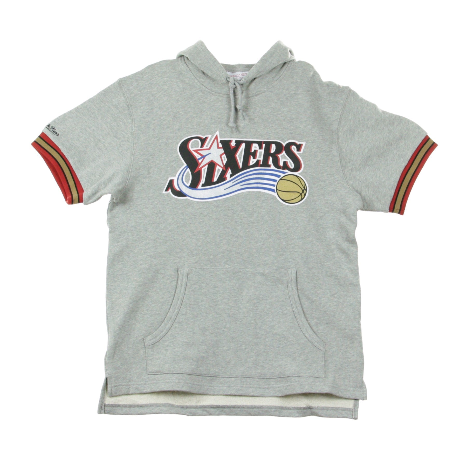 Mitchell & Ness, Felpa Leggera Cappuccio Manica Corta Uomo Nba French Terry Hoody Phi76e, 