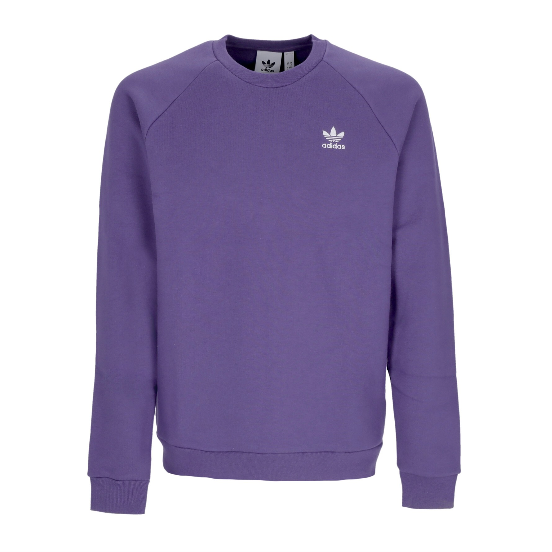 Felpa Girocollo Uomo Trefoil Essential Crewneck Tech Purple