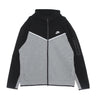 Felpa Leggera Cappuccio Zip Uomo Sportswear Tech Fleece Hoodie Dk Grey Heather/black CU4489