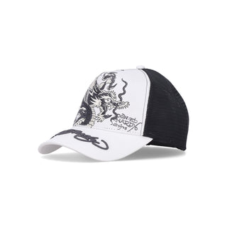 Cappellino Visiera Curva Uomo Mono Giant Dragon Twill Front Mesh Trucker White/black ED4116