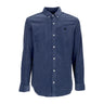 Camicia Manica Lunga Uomo L/s Madison Fine Cord Shirt Hudson Blue/black I030580.1ZV