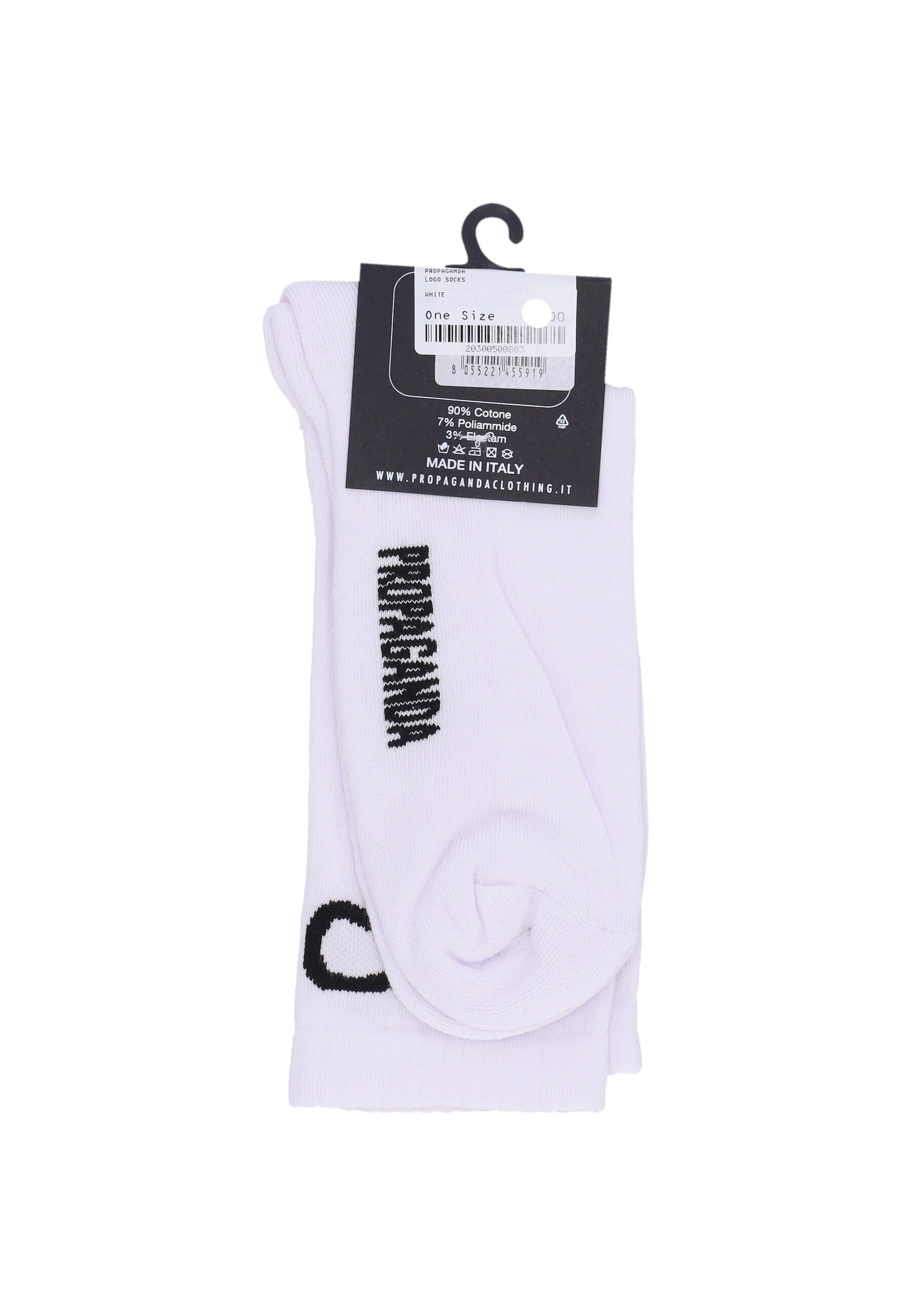 Calza Media Unisex Logo Socks White 24FWPRAC353