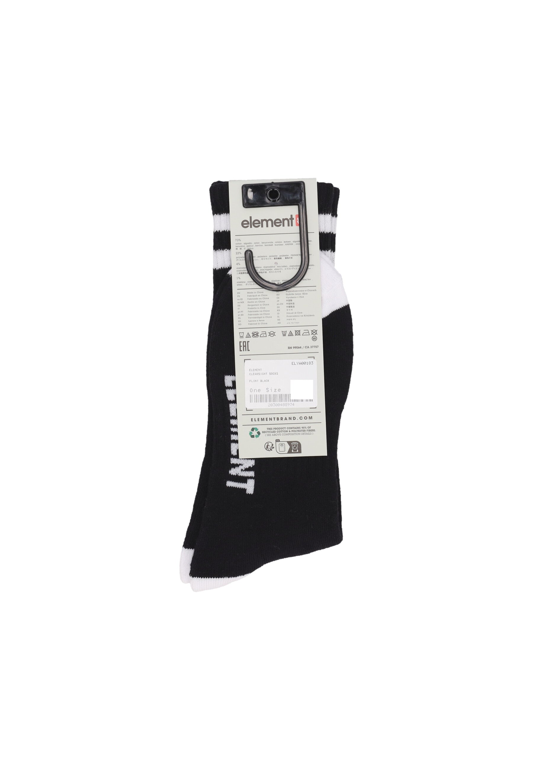 Calza Media Uomo Clearsight Socks Flint Black ELYA00183