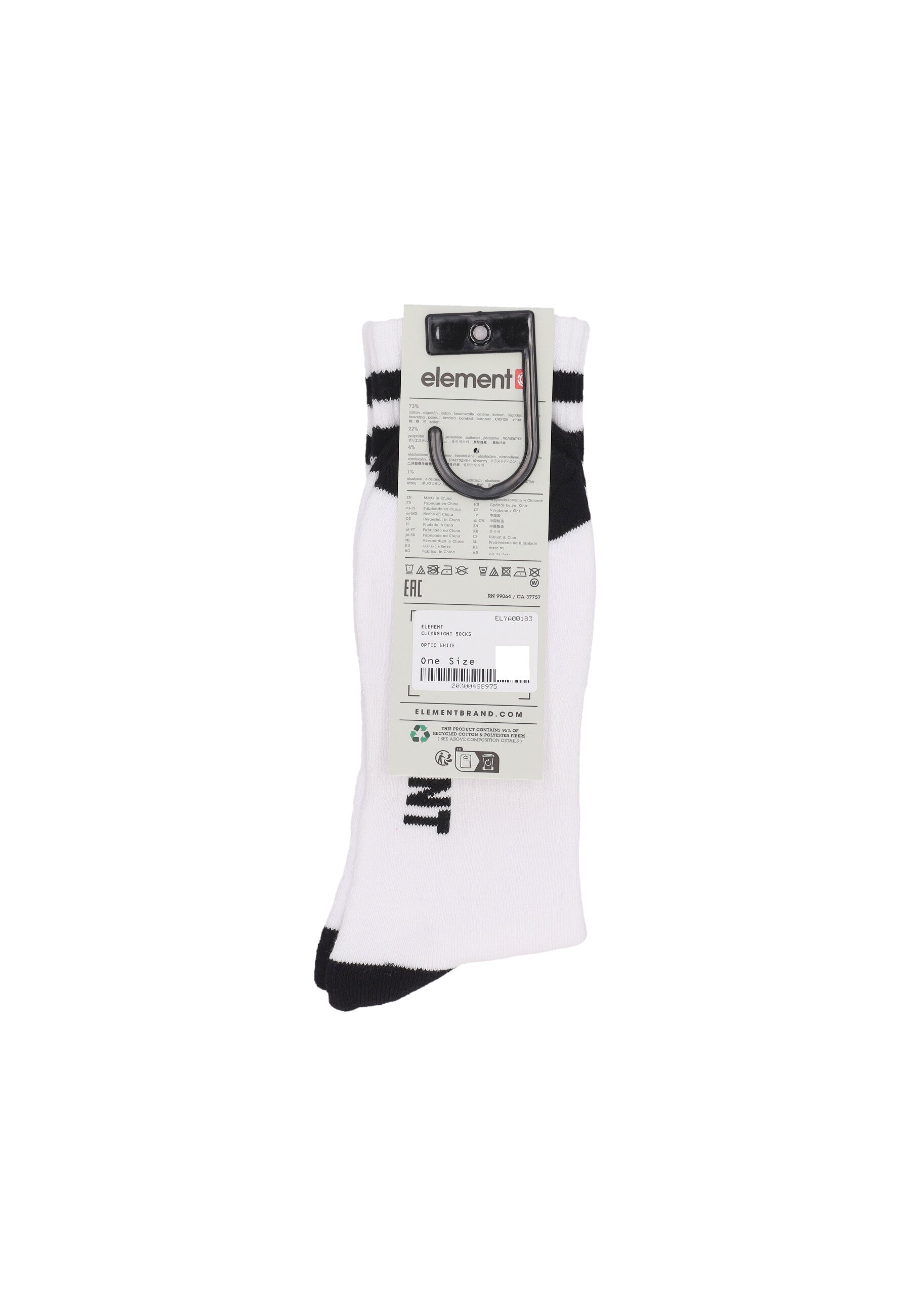 Calza Media Uomo Clearsight Socks Optic White ELYA00183