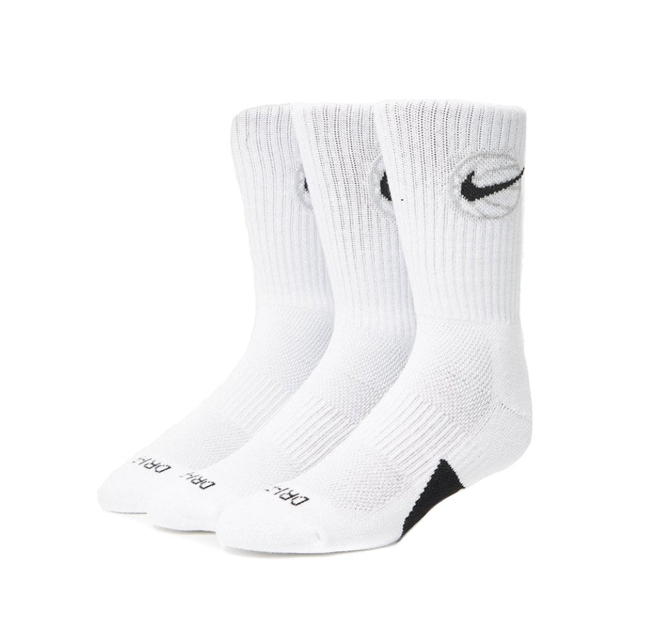 Calza Media Uomo Everyday Basketball Socks White/black DA2123