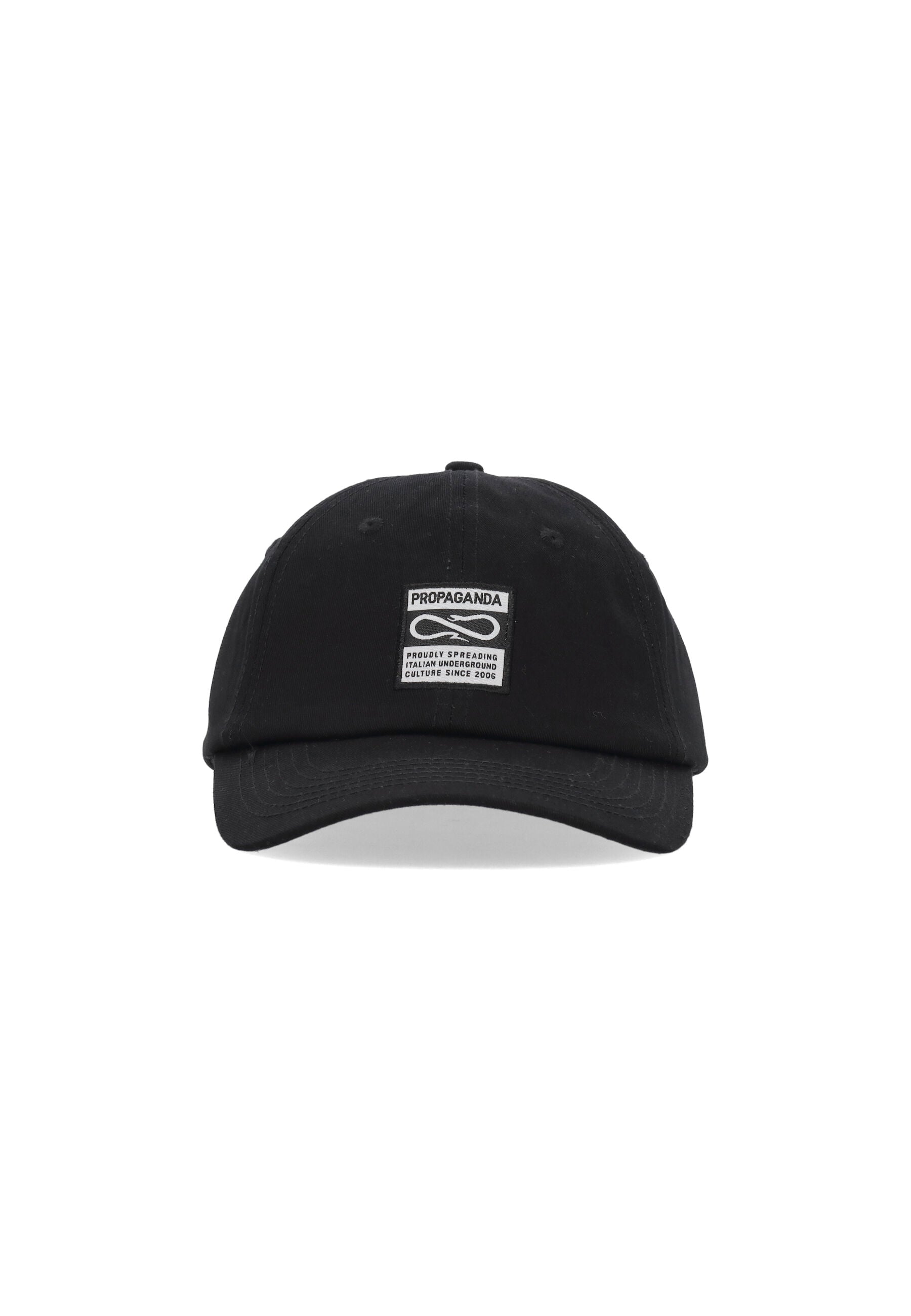 Cappellino Visiera Curva Uomo Label Dad Hat Black 24SSPRAC306