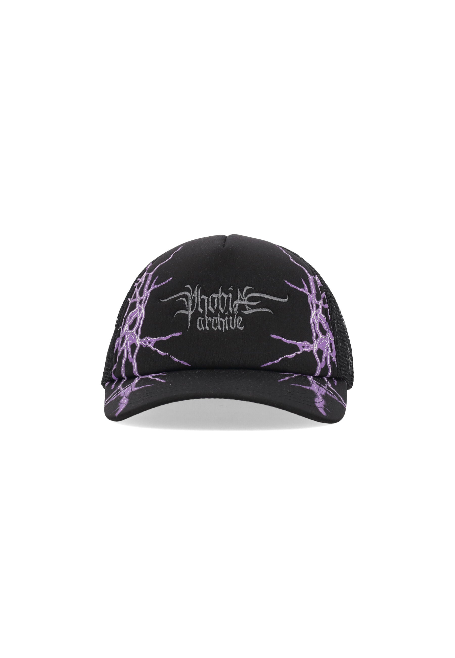 Cappellino Visiera Curva Uomo Lightning Print Trucker Black/purple PHA00606