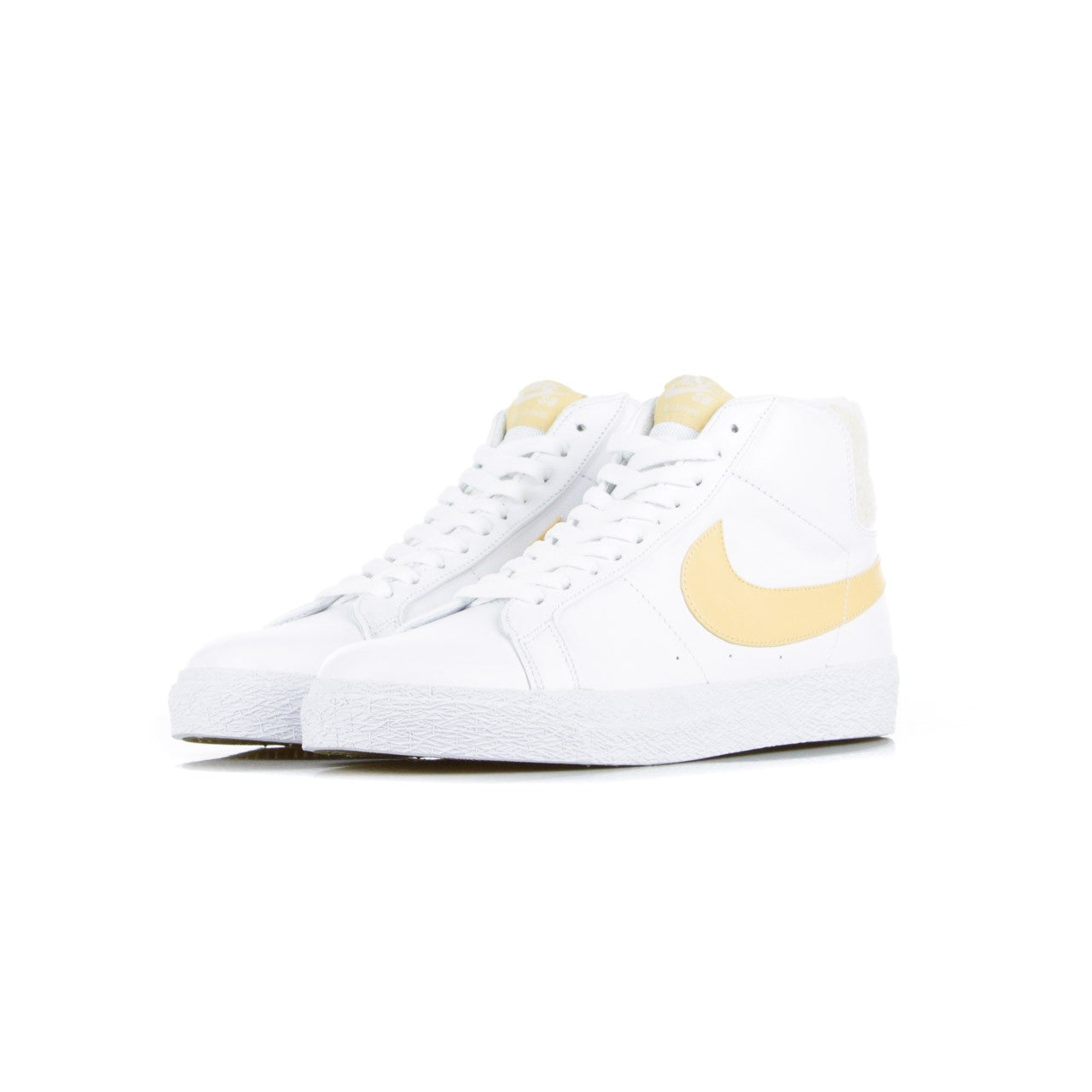 Scarpa Alta Uomo Sb Zoom Blazer Mid Premium White/celestial Gold CJ6983-102