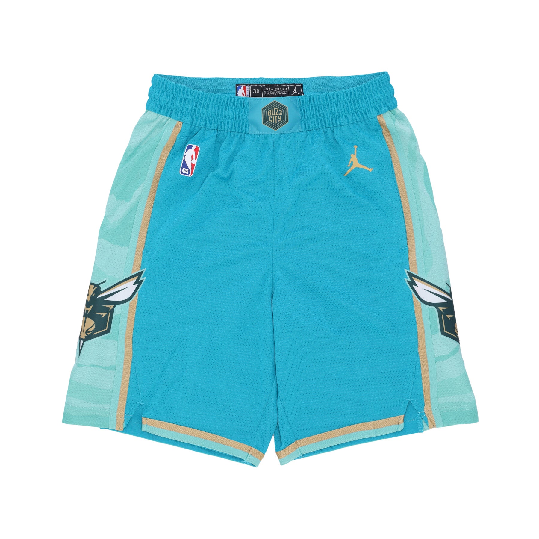 Pantaloncino Basket Uomo Nba City Edition 2023/24  Dri-fit Swingman Short Chahor Rapid Teal/club Gold DX8696-415