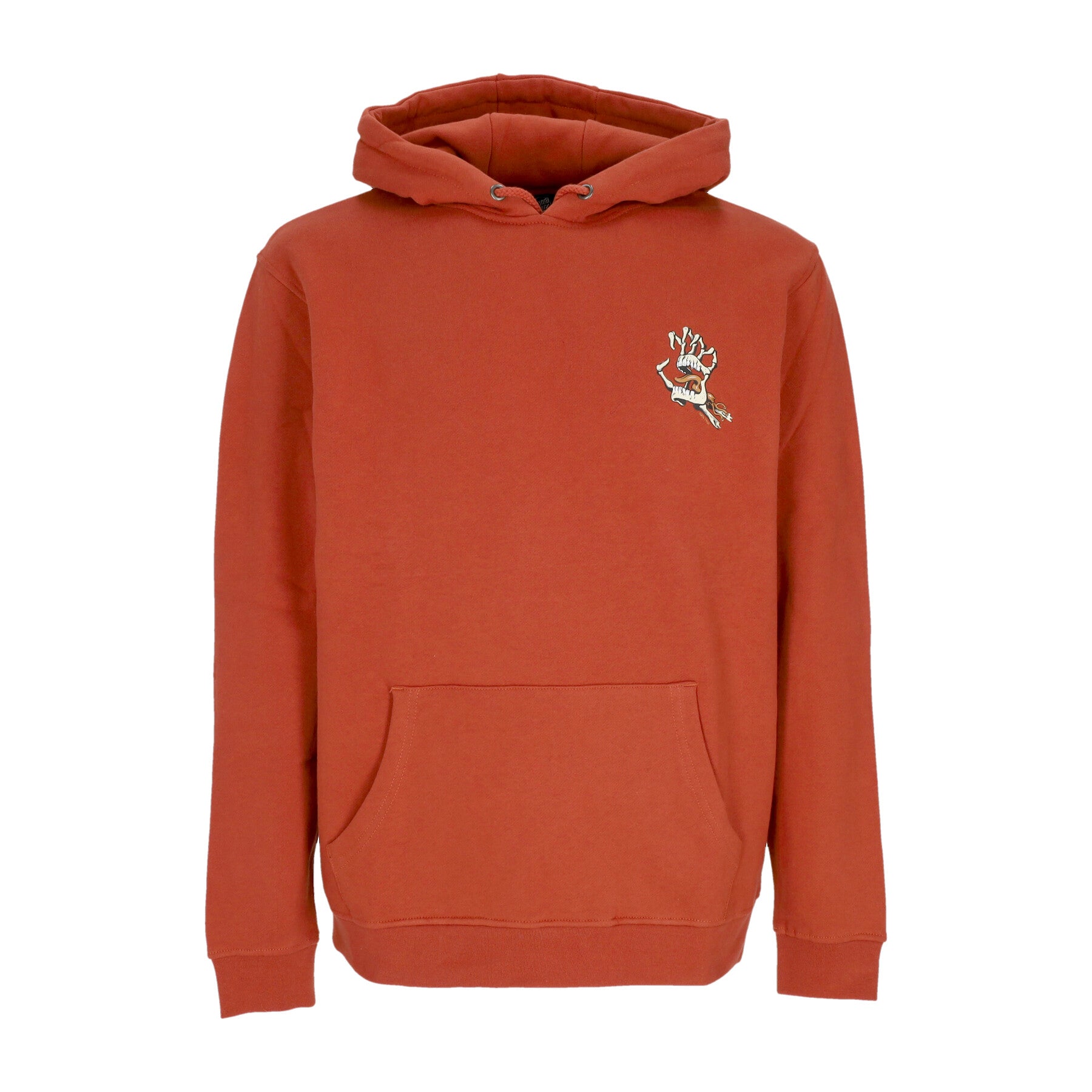 Felpa Cappuccio Uomo Bone Hand Cruz Hoodie Terracotta SCA-HDY-6103