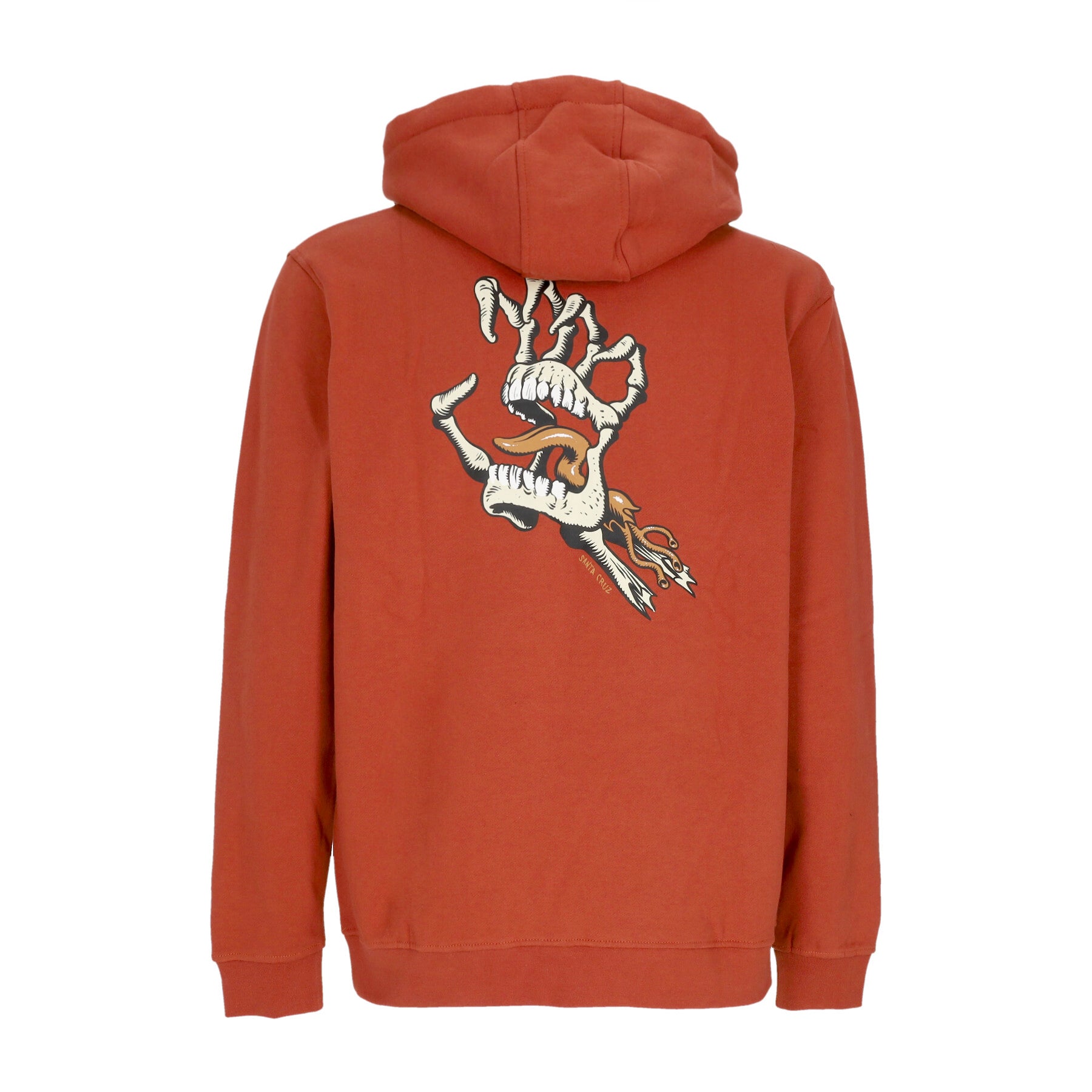 Felpa Cappuccio Uomo Bone Hand Cruz Hoodie Terracotta SCA-HDY-6103