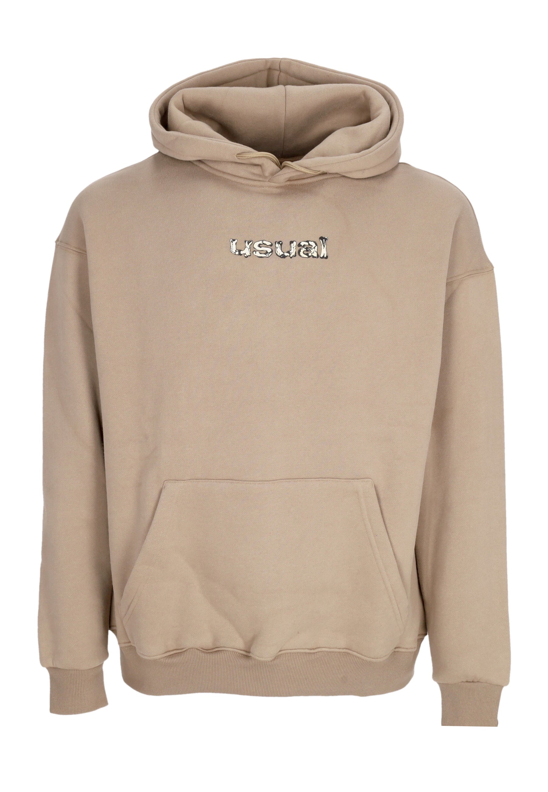 Felpa Cappuccio Uomo Bones Hoodie Sand W24H-BONES