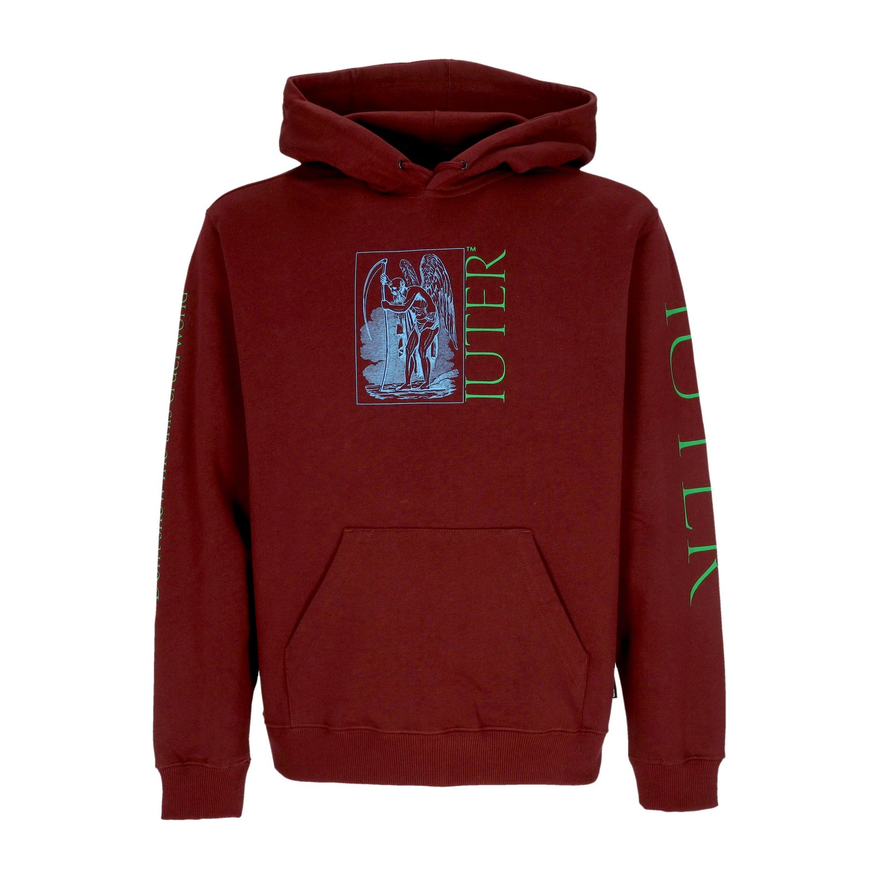 Felpa Cappuccio Uomo Cruel World Hoodie Burgundy 23WISH13