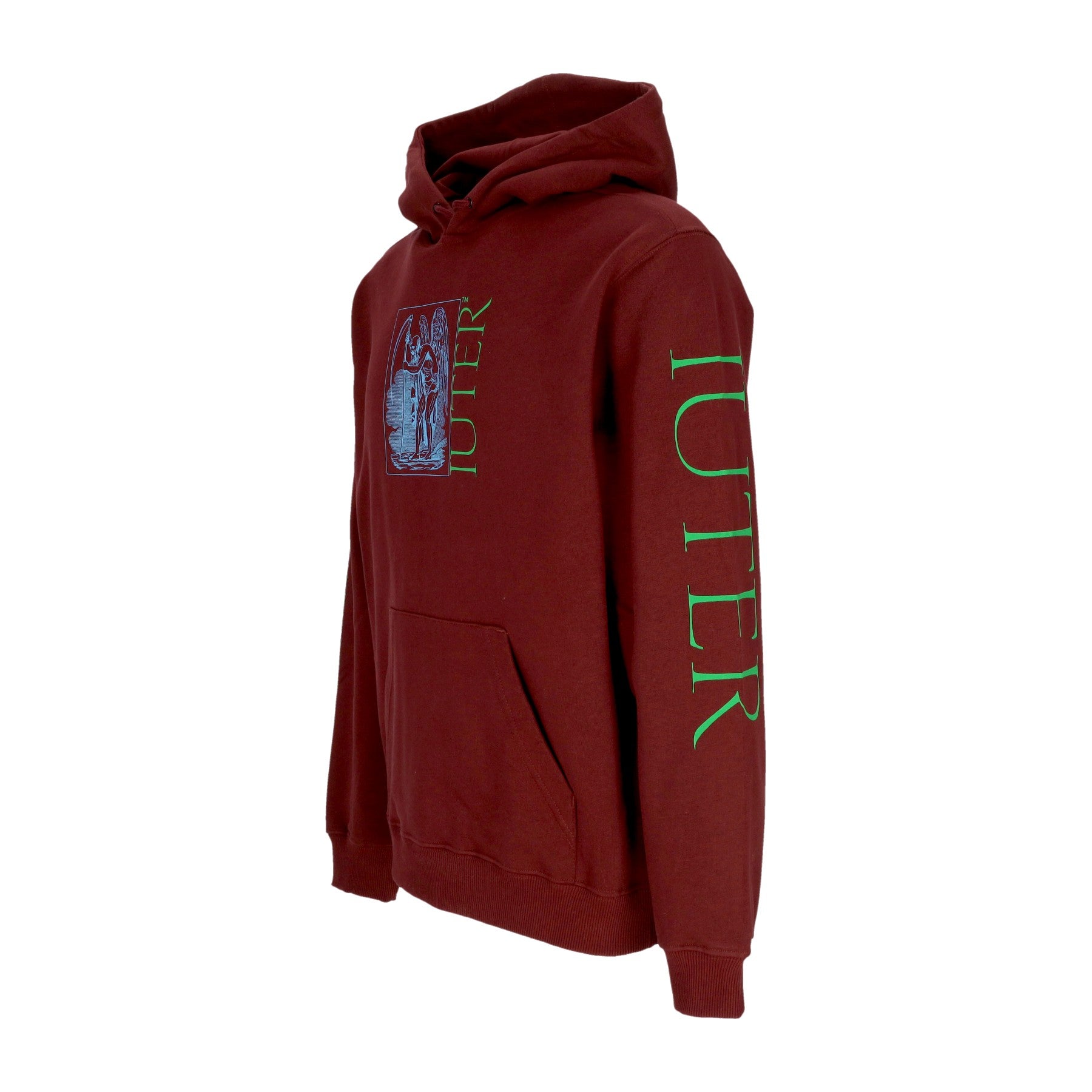 Felpa Cappuccio Uomo Cruel World Hoodie Burgundy 23WISH13