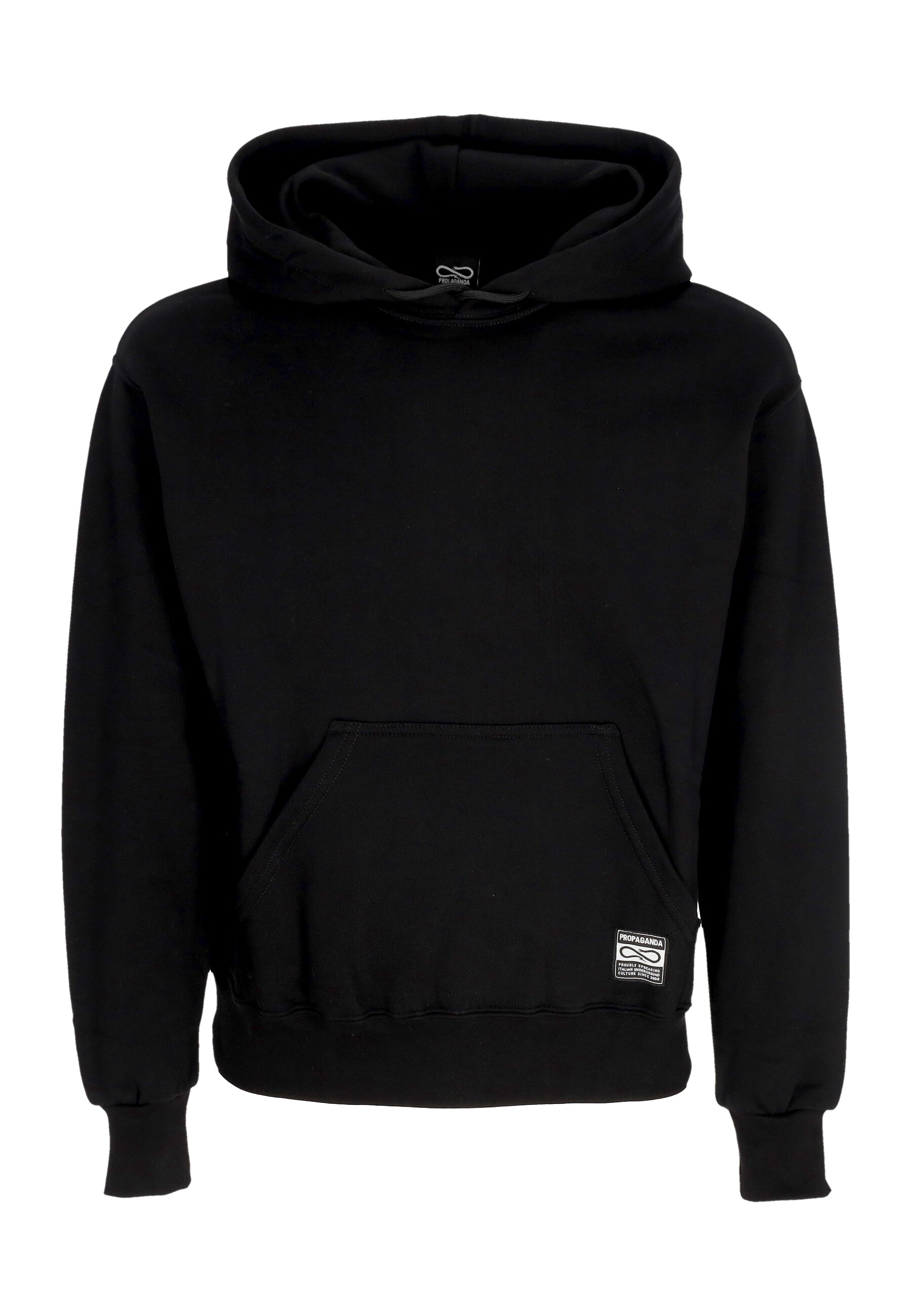 Felpa Cappuccio Uomo Label Og Hoodie Black 24FWPRFE742