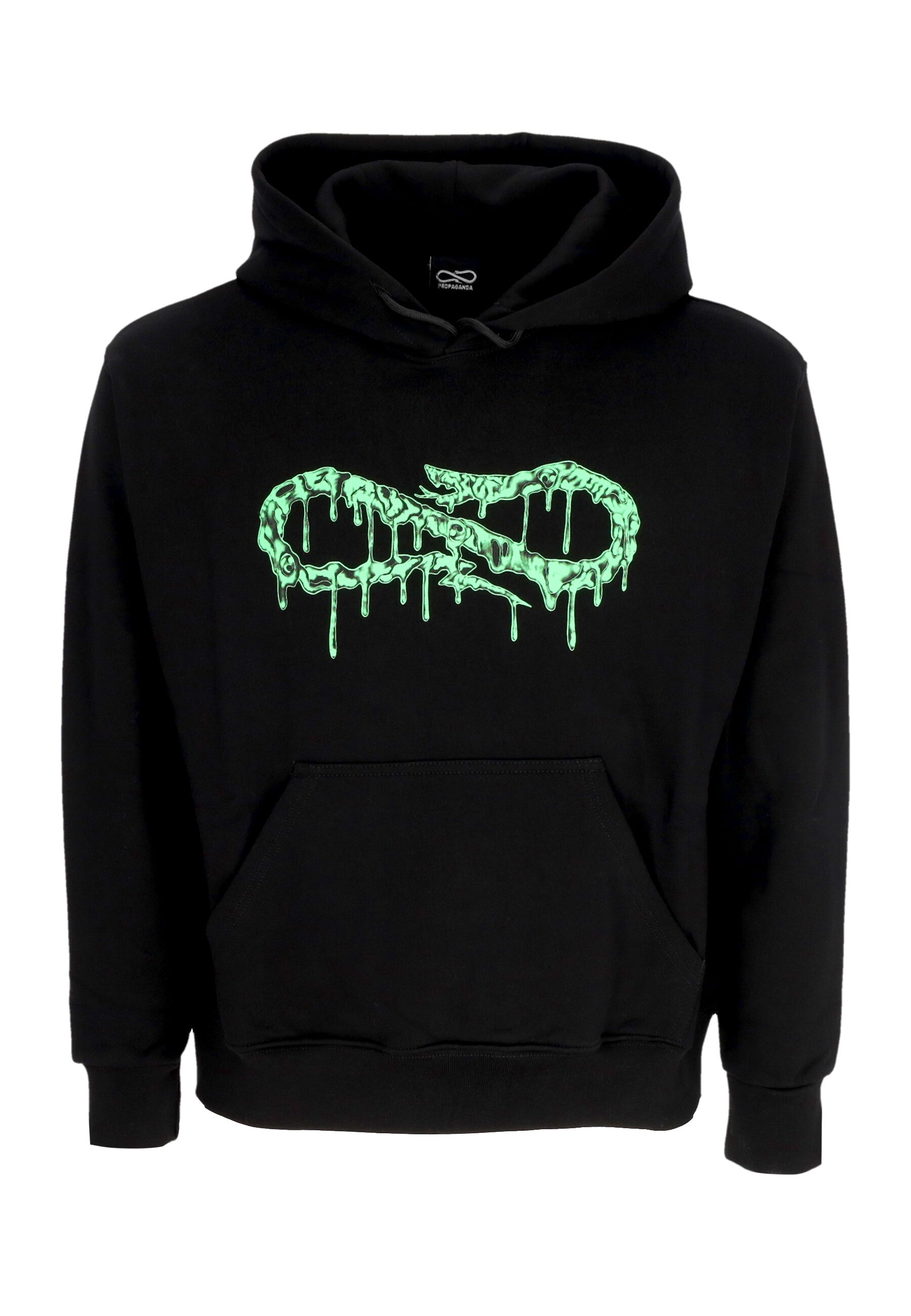 Felpa Cappuccio Uomo Logo Slime Hoodie Black 24FWPRFE763