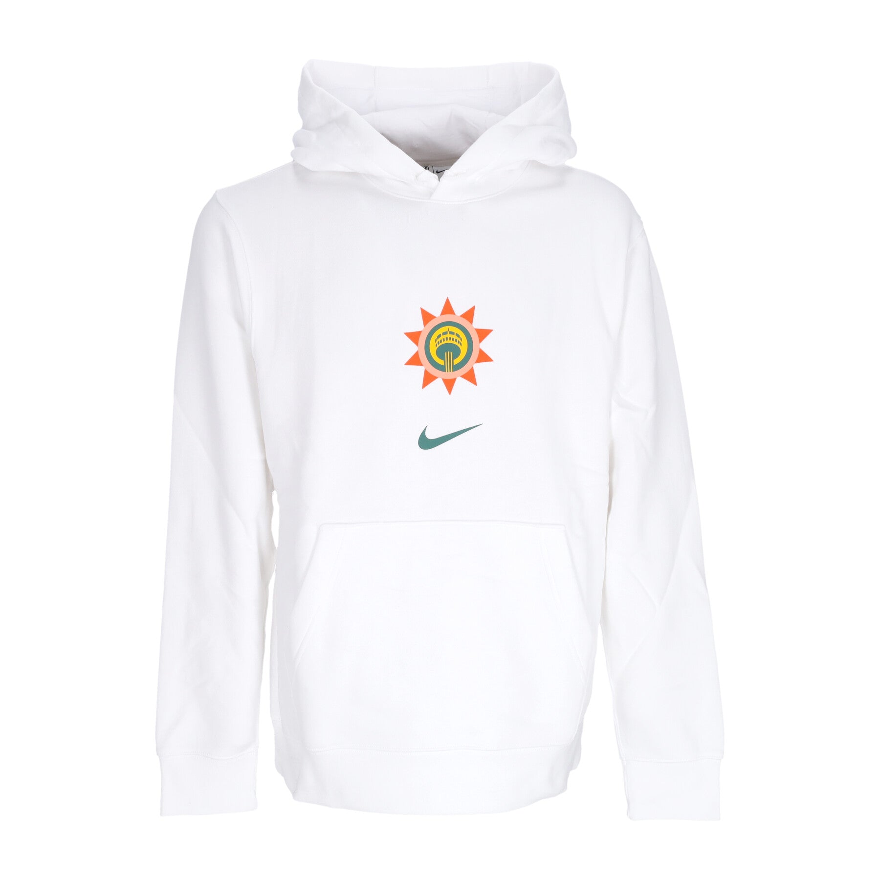 Felpa Cappuccio Uomo Nba Club Hoodie Sanspu White FB4842-100