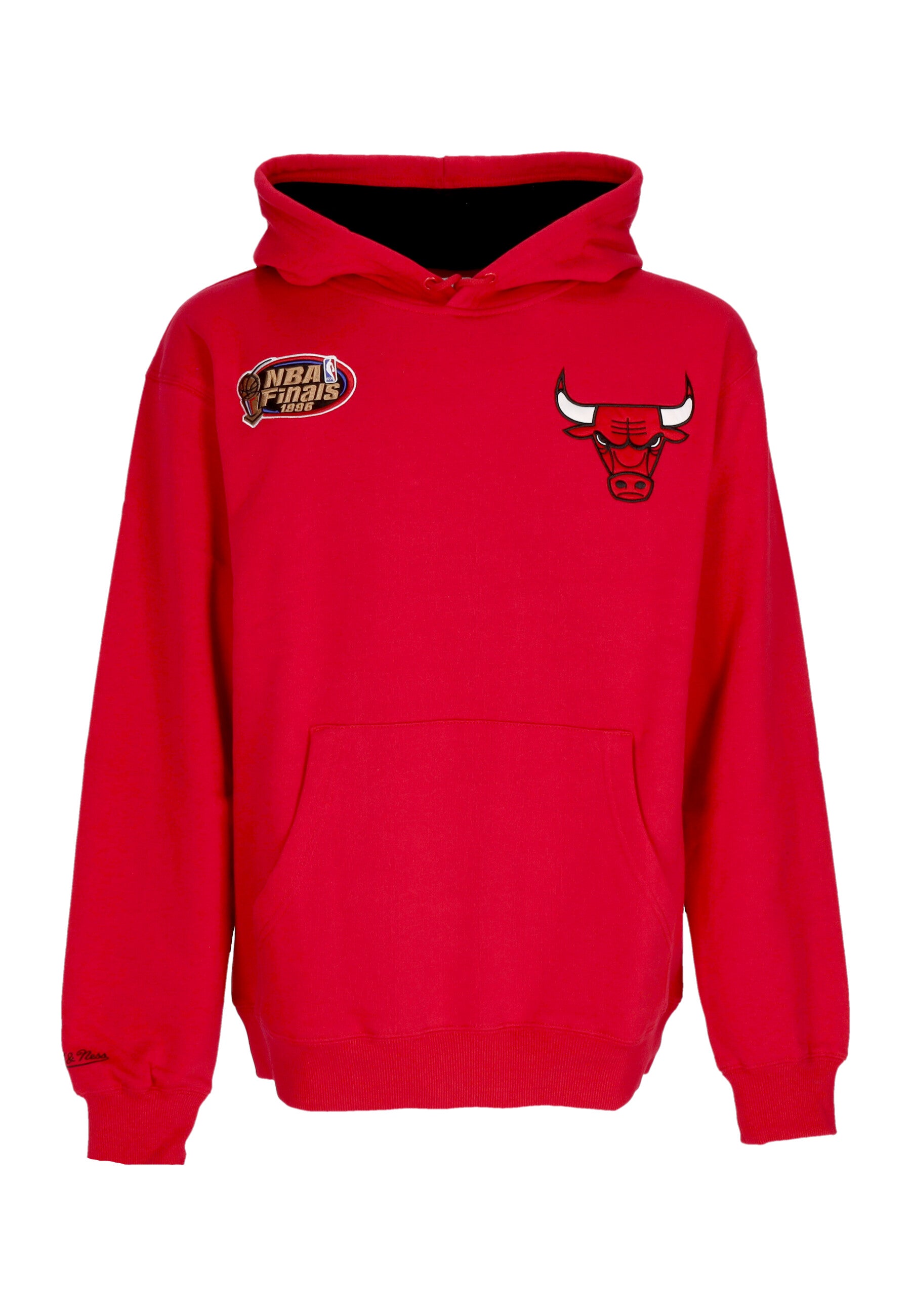 Felpa Cappuccio Uomo Nba Premium Fleece Vintage Logo Hoodie Dennis Rodman Chibul Scarlet FNNC6612-CBUYYDRDSCAR