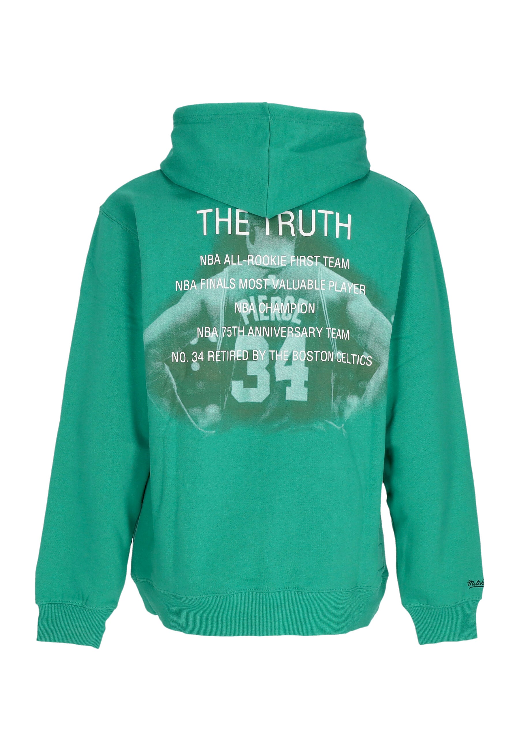 Felpa Cappuccio Uomo Nba Premium Fleece Vintage Logo Hoodie Paul Pierce Boscel Kelly Green FNNC6612-BCEYYPPIKYGN