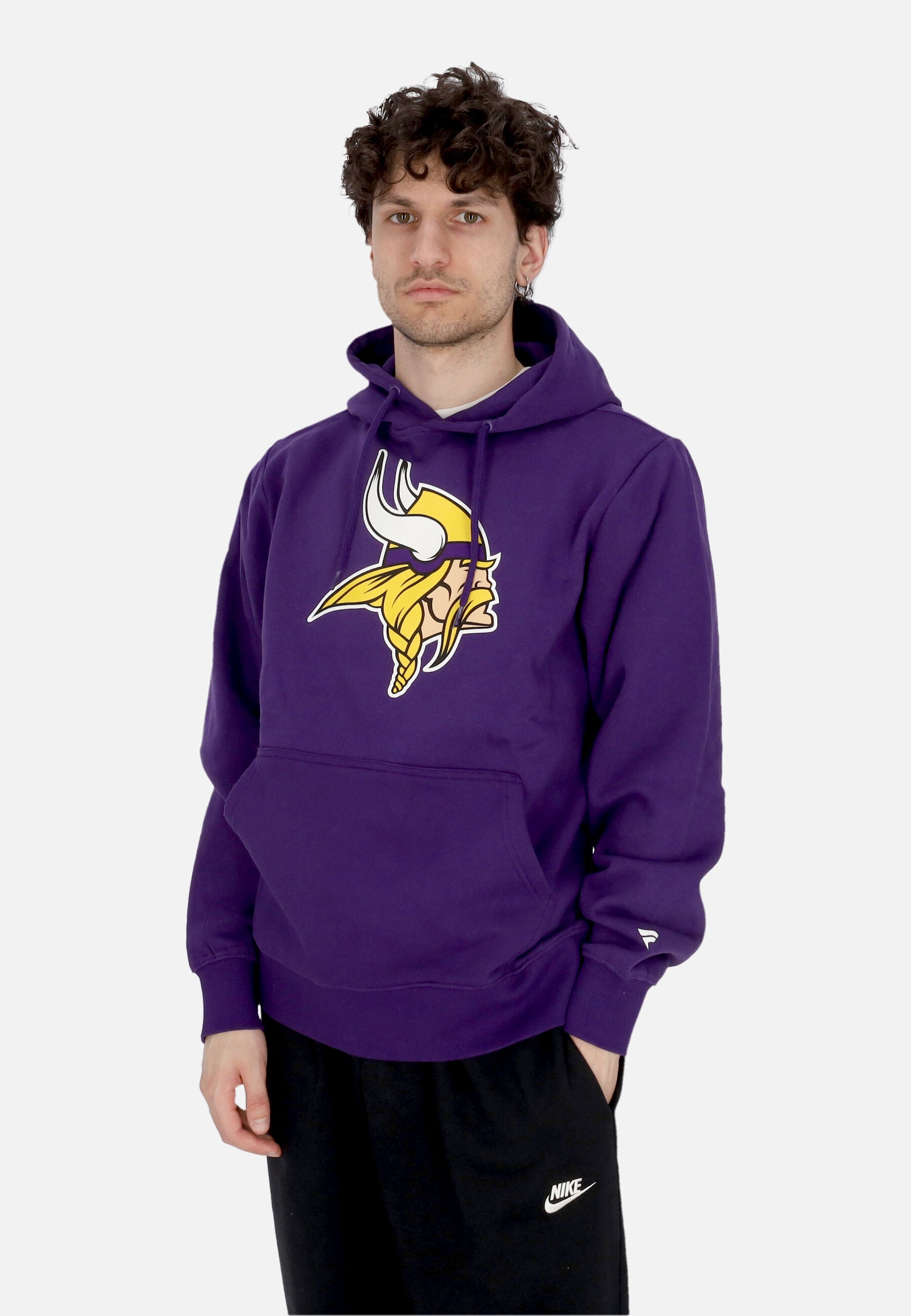 Felpa Cappuccio Uomo Nfl Primary Logo Graphic Hoodie Minvik Dark Purple 311M-0501-9M-02K