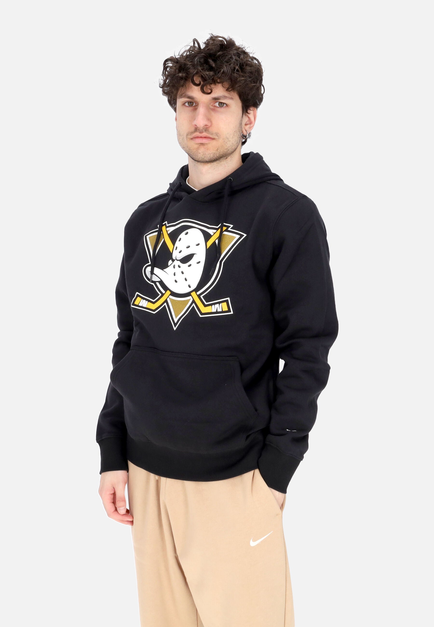 Felpa Cappuccio Uomo Nhl Primary Logo Graphic Hoodie Anaduc Black 311M-127A-2BD-6GZ