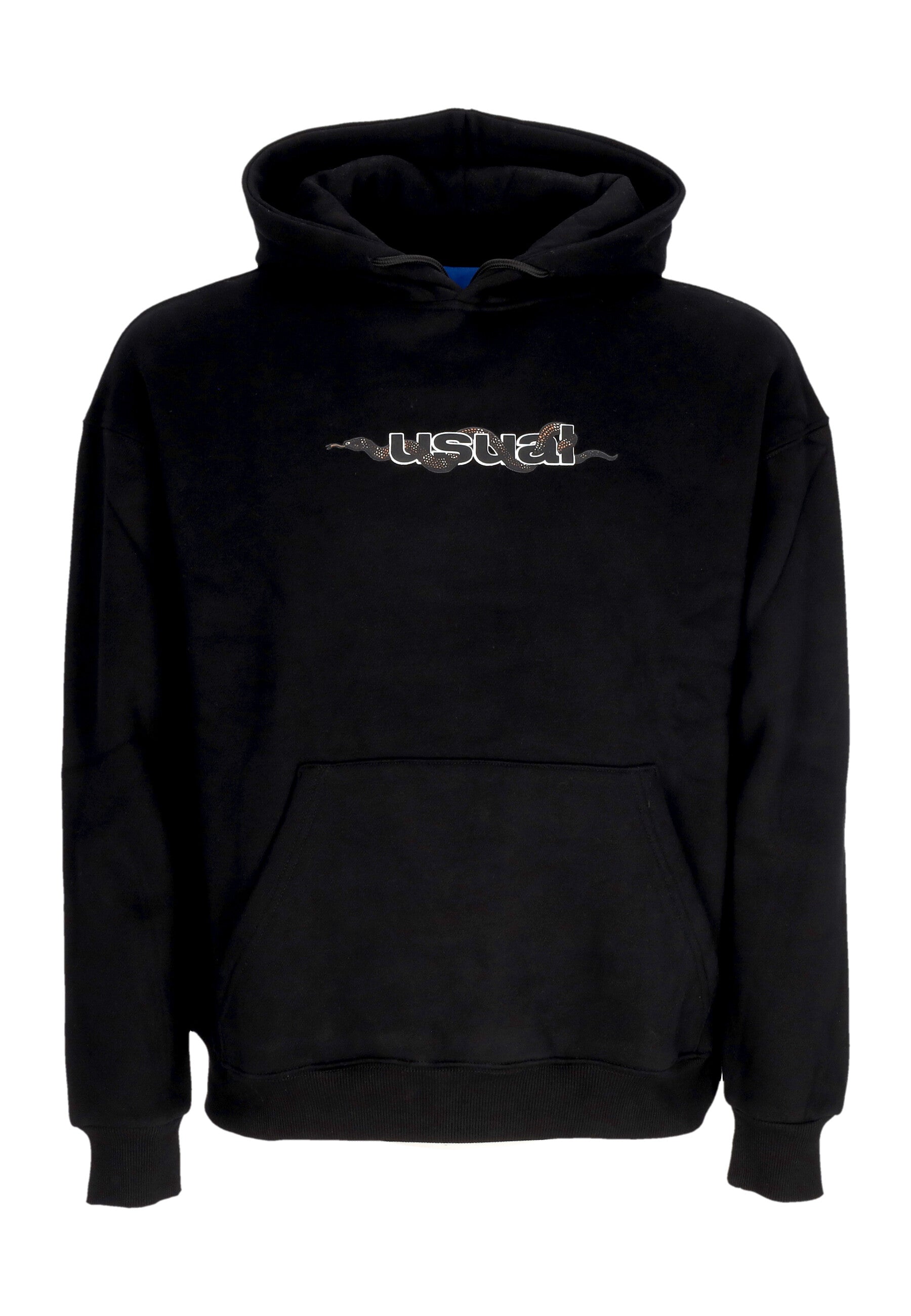 Felpa Cappuccio Uomo Poison Hoodie Black W24H-POISON