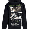 Felpa Cappuccio Uomo Scout Hoodie X Attack On Titan Black PRAHDP2423