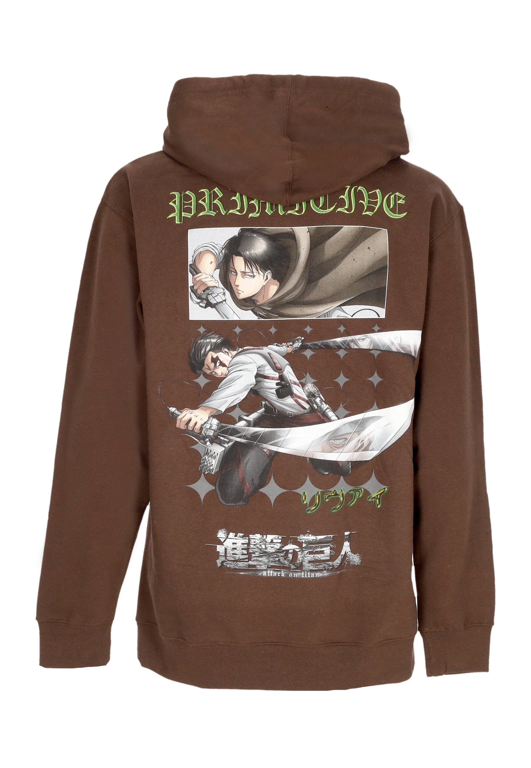 Felpa Cappuccio Uomo Scout Hoodie X Attack On Titan Brown PRAHDP2423