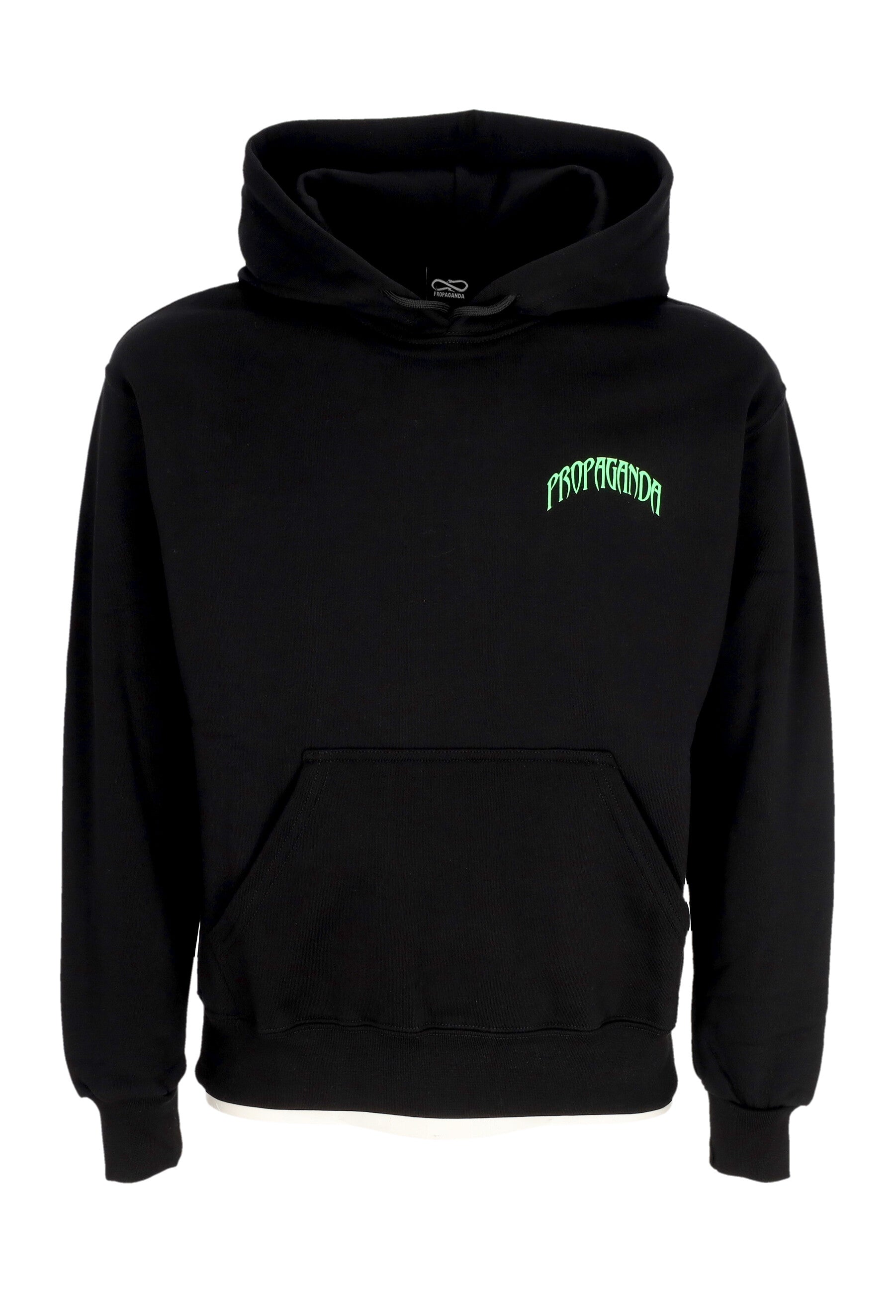 Felpa Cappuccio Uomo Triangle Panther Hoodie Black 24FWPRFE806